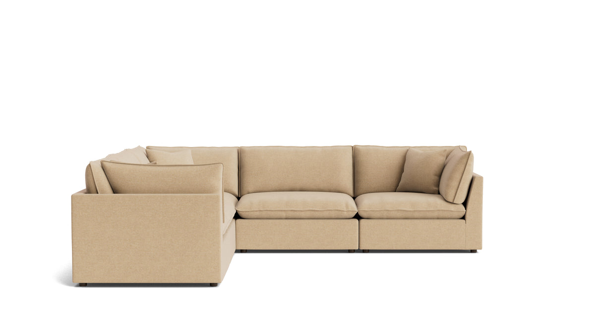 Chill Time 5-Piece Modular Sectional Closed, Hazelnut — alternate view