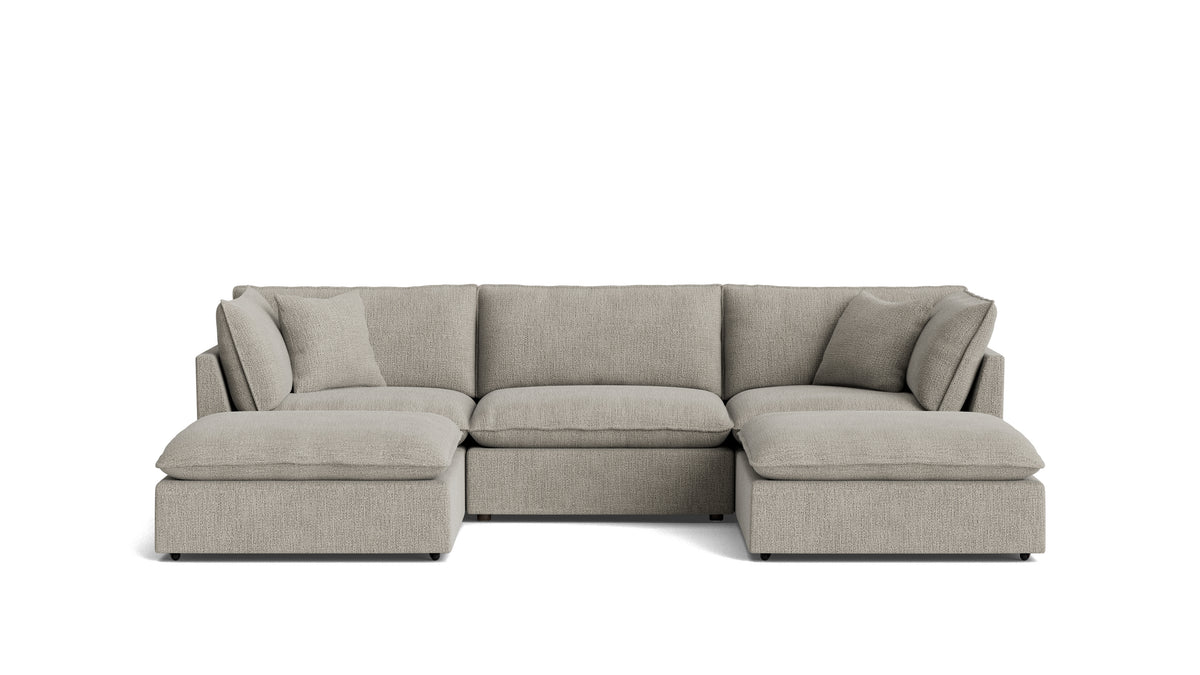 Chill Time 5-Piece Modular U-Shaped Sectional, Oatmeal