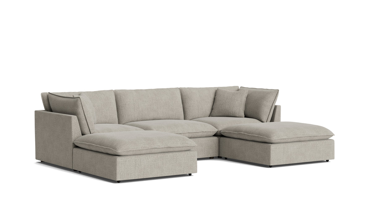 Chill Time 5-Piece Modular U-Shaped Sectional, Oatmeal