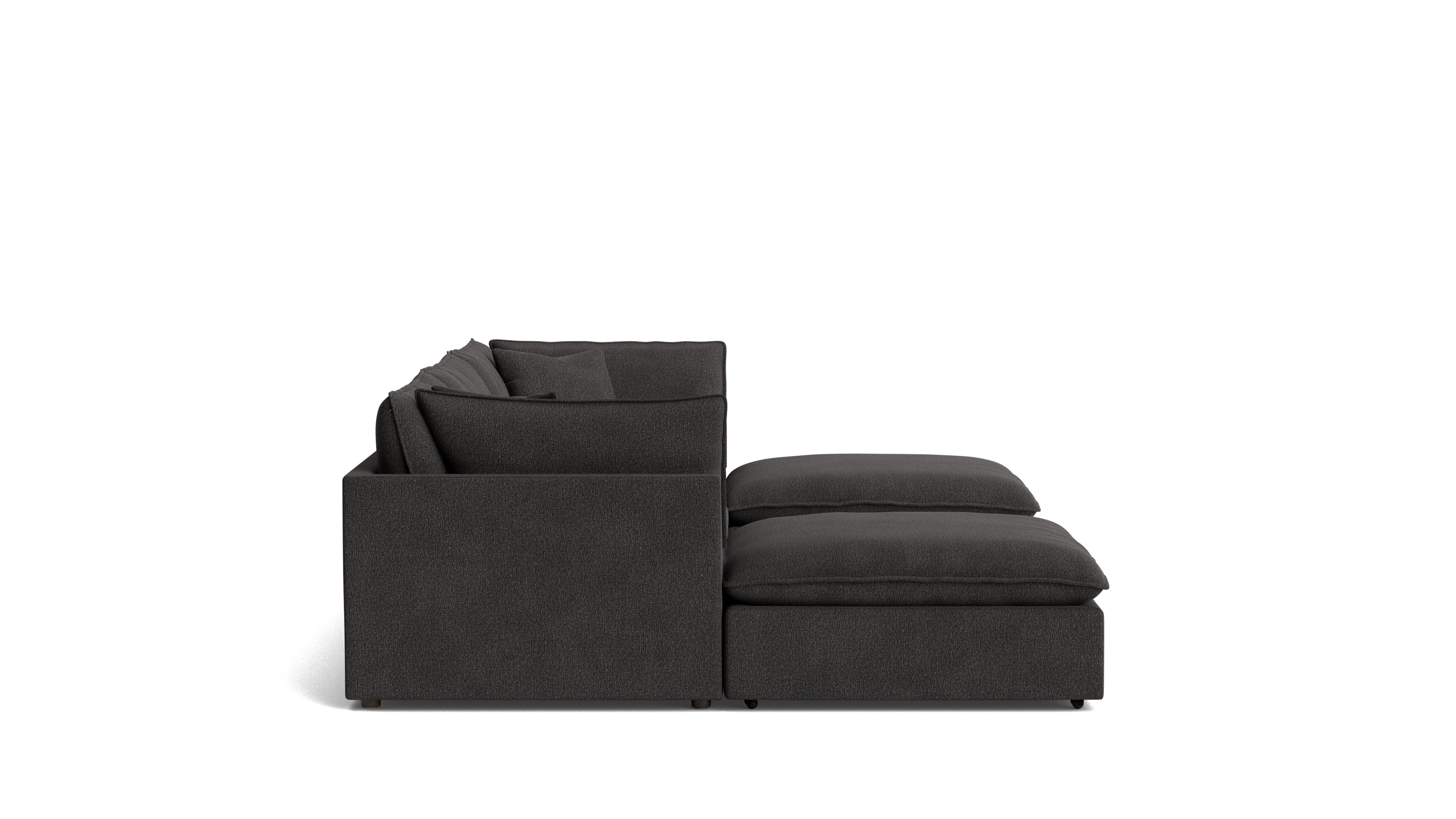 Chill Time 5 - Piece Modular U - Shaped Sectional, Dark Shadow - Sundays CompanySEC-YJ-053-025