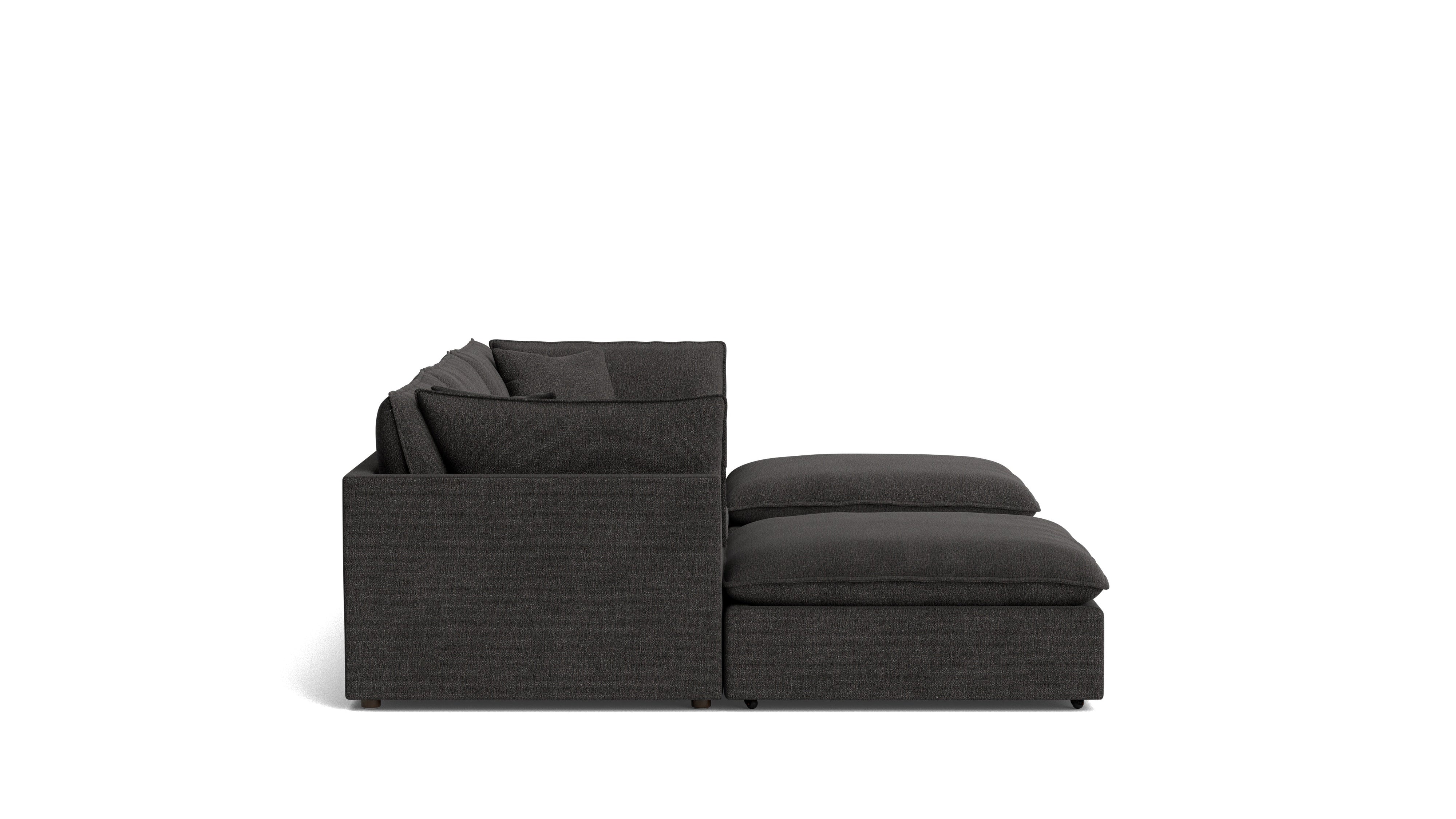 Chill Time 5-Piece Modular U-Shaped Sectional, Dark Shadow