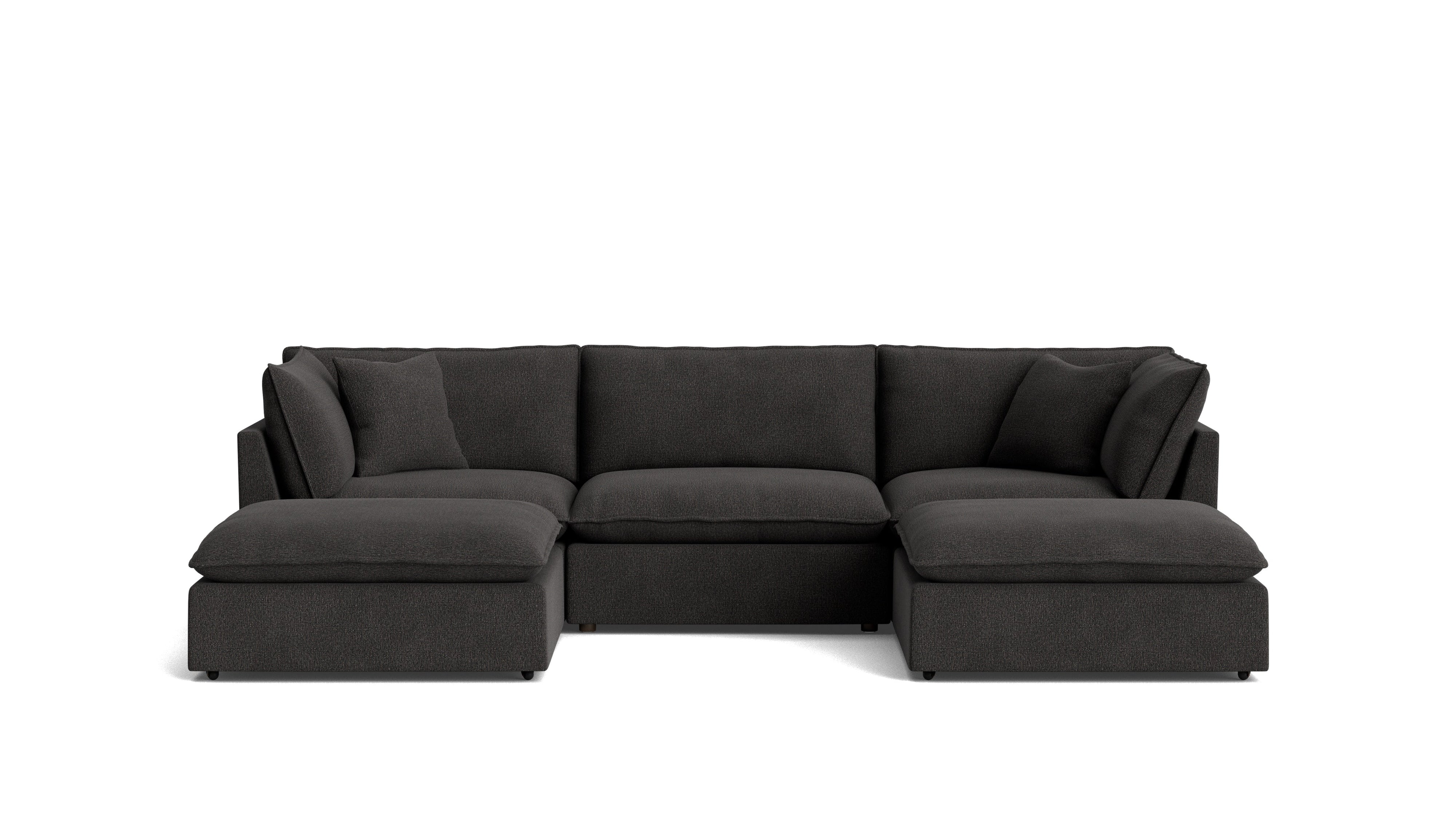 Chill Time 5-Piece Modular U-Shaped Sectional, Dark Shadow