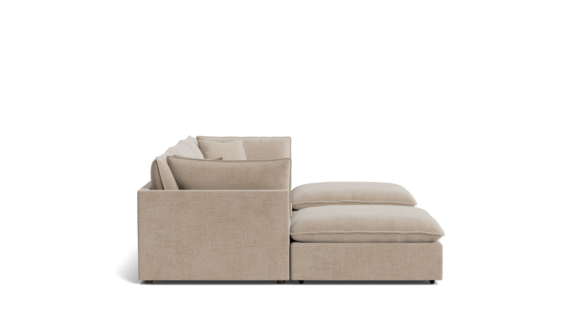 Chill Time 5-Piece Modular U-Shaped Sectional, Champagne — alternate view