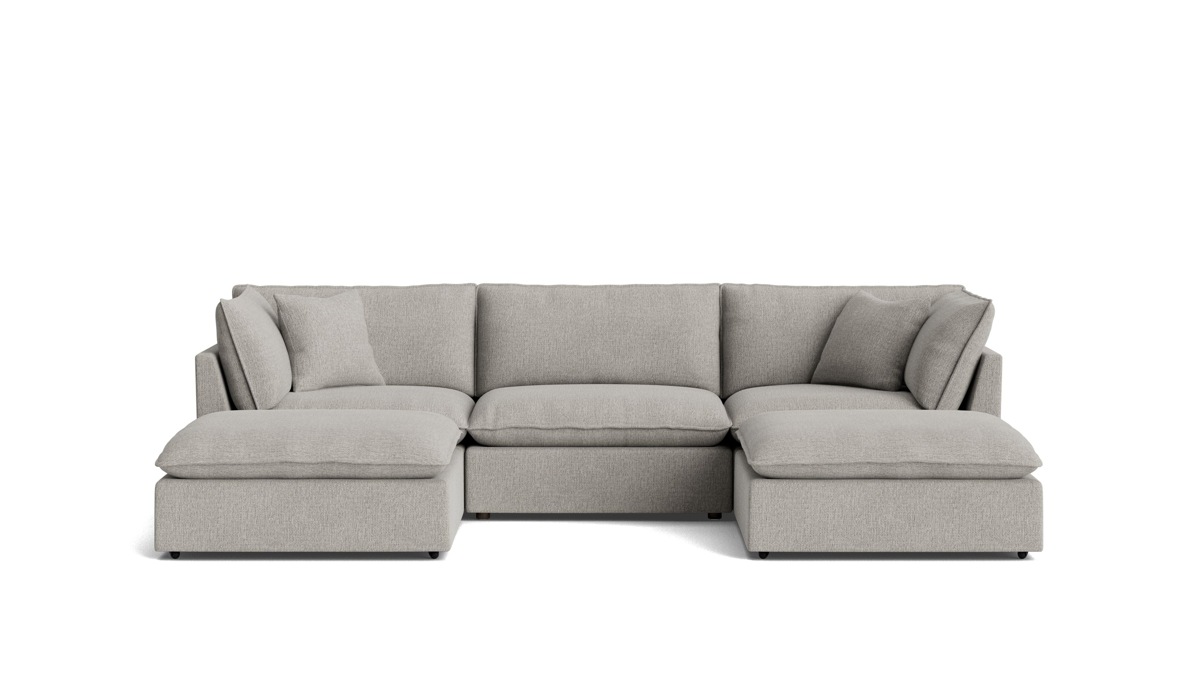 Chill Time 5-Piece Modular U-Shaped Sectional, Heather