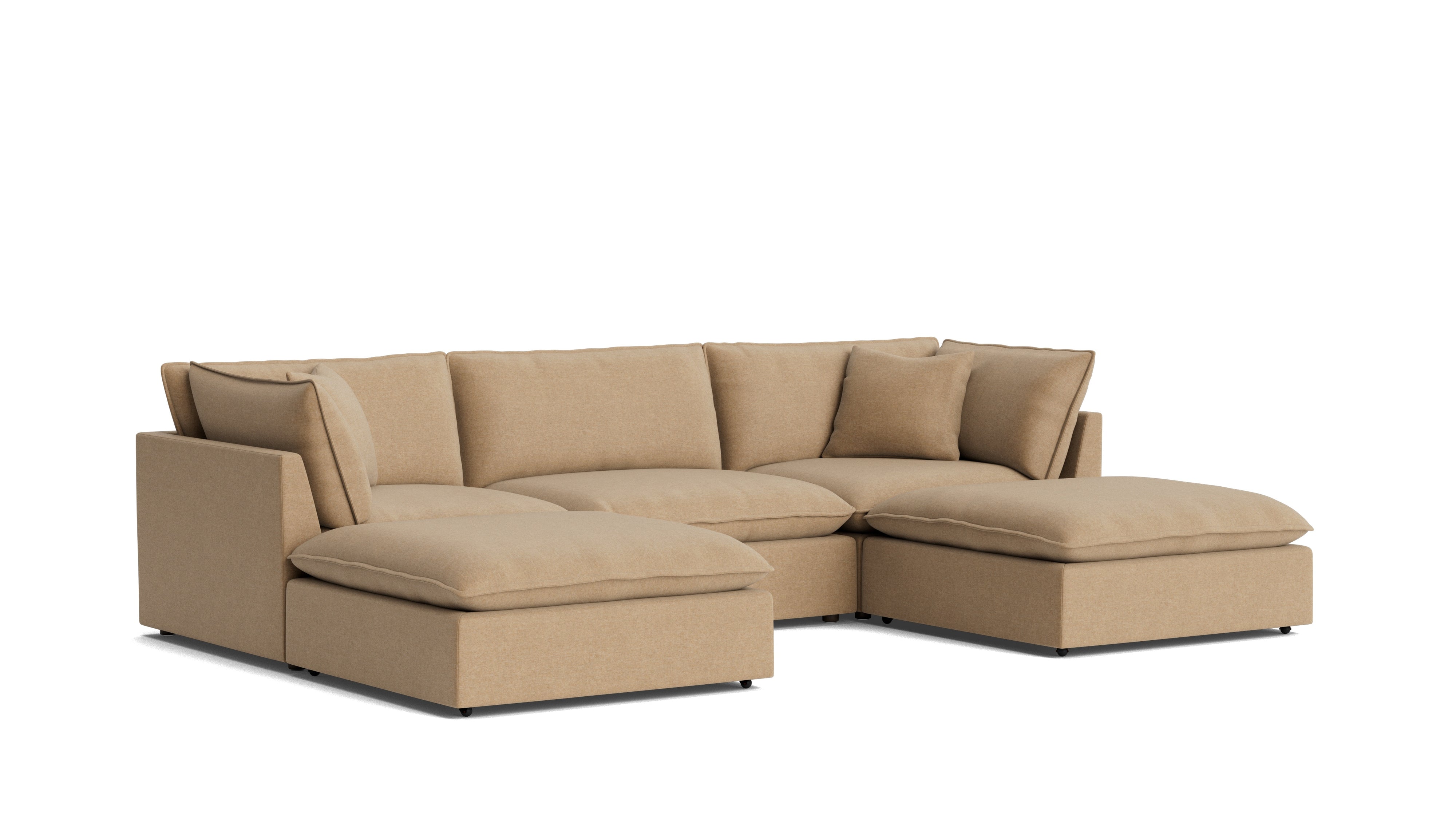 Chill Time 5 - Piece Modular U - Shaped Sectional, Hazelnut - Sundays CompanySEC-YJ-053-145