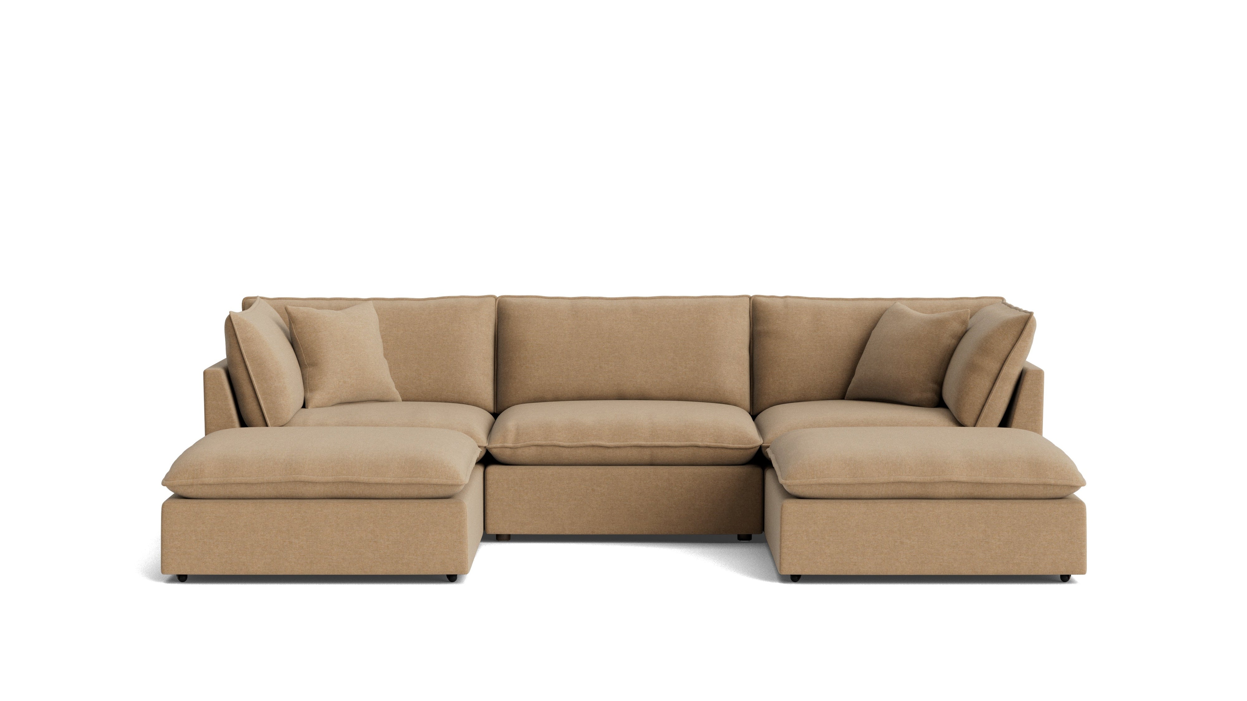 Chill Time 5-Piece Modular U-Shaped Sectional, Hazelnut