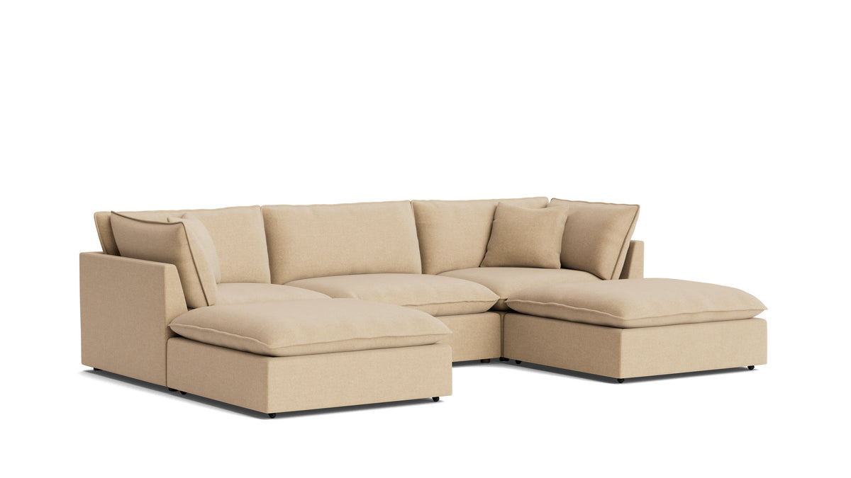 Chill Time 5-Piece Modular U-Shaped Sectional, Hazelnut — alternate view