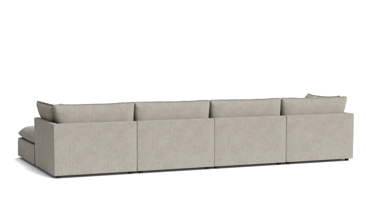 Chill Time 6-Piece Modular U-Shaped Sectional, Oatmeal