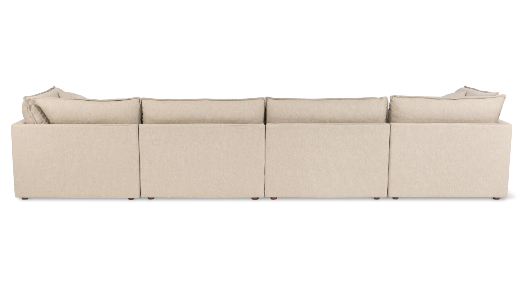 Chill Time 6-Piece Modular U-Shaped Sectional, Biscuit - Image 5