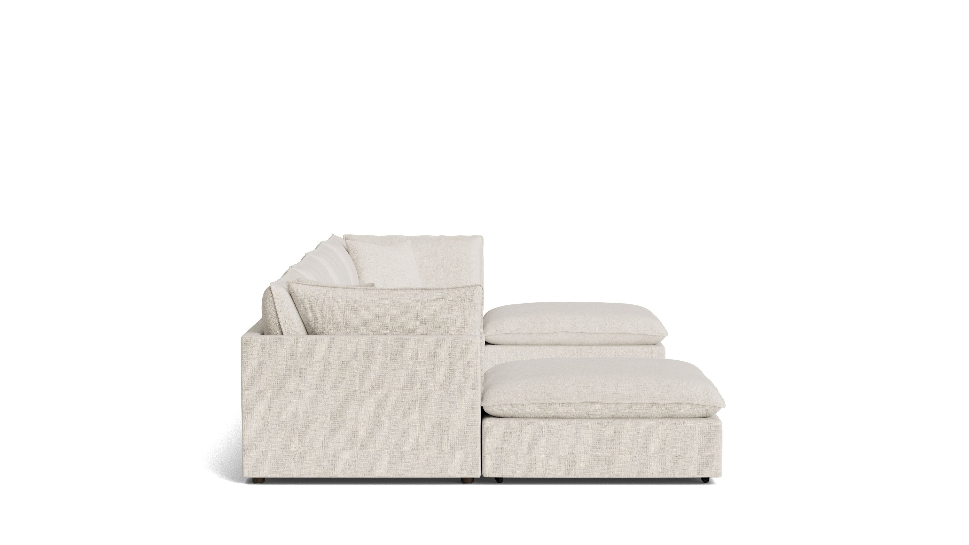 Chill Time 6-Piece Modular U-Shaped Sectional, Birch