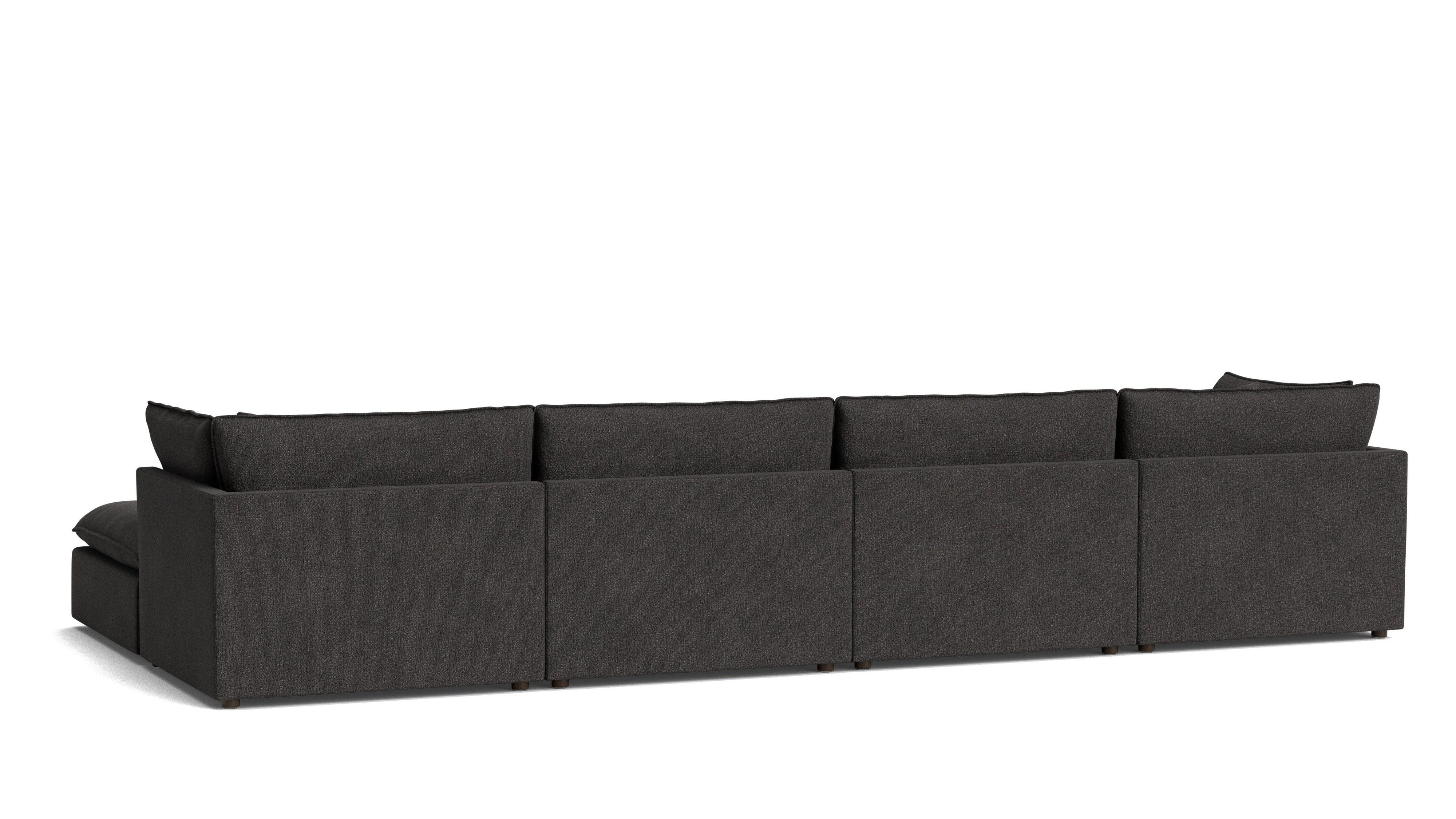 Chill Time 6-Piece Modular U-Shaped Sectional, Dark Shadow