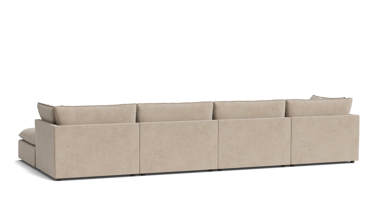 Chill Time 6-Piece Modular U-Shaped Sectional, Champagne