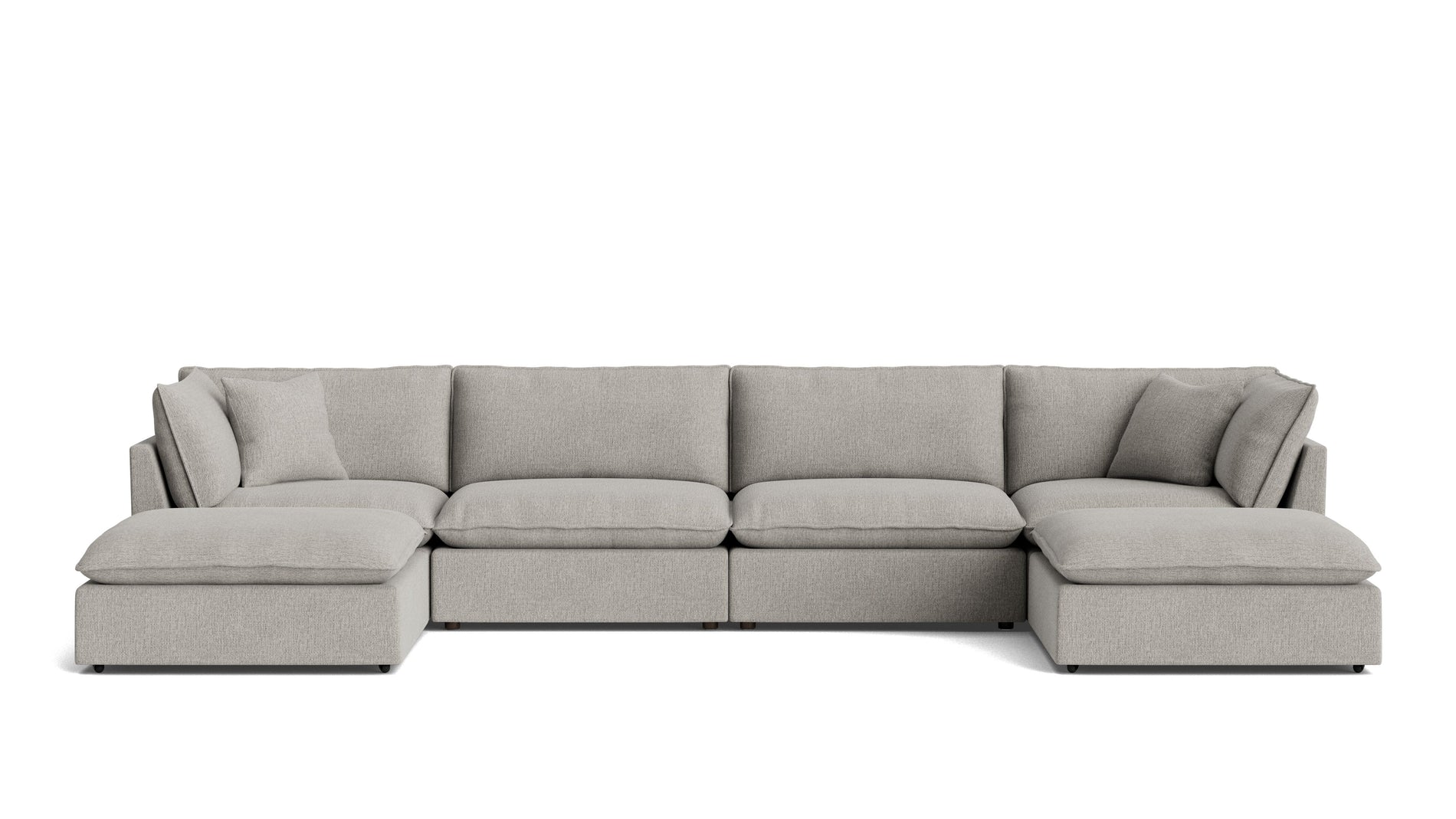 Chill Time 6-Piece Modular U-Shaped Sectional, Heather_image