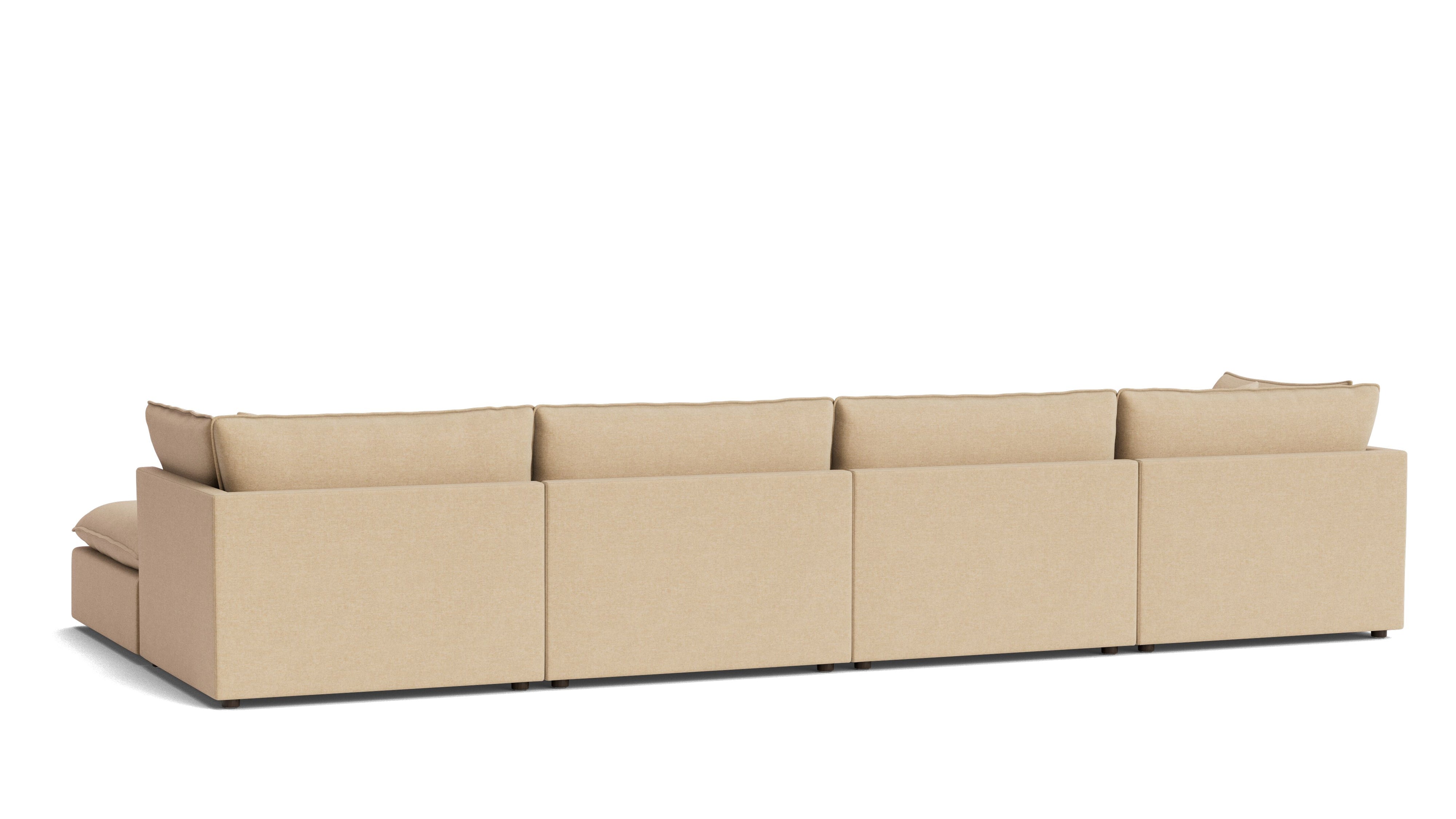 Chill Time 6-Piece Modular U-Shaped Sectional, Hazelnut