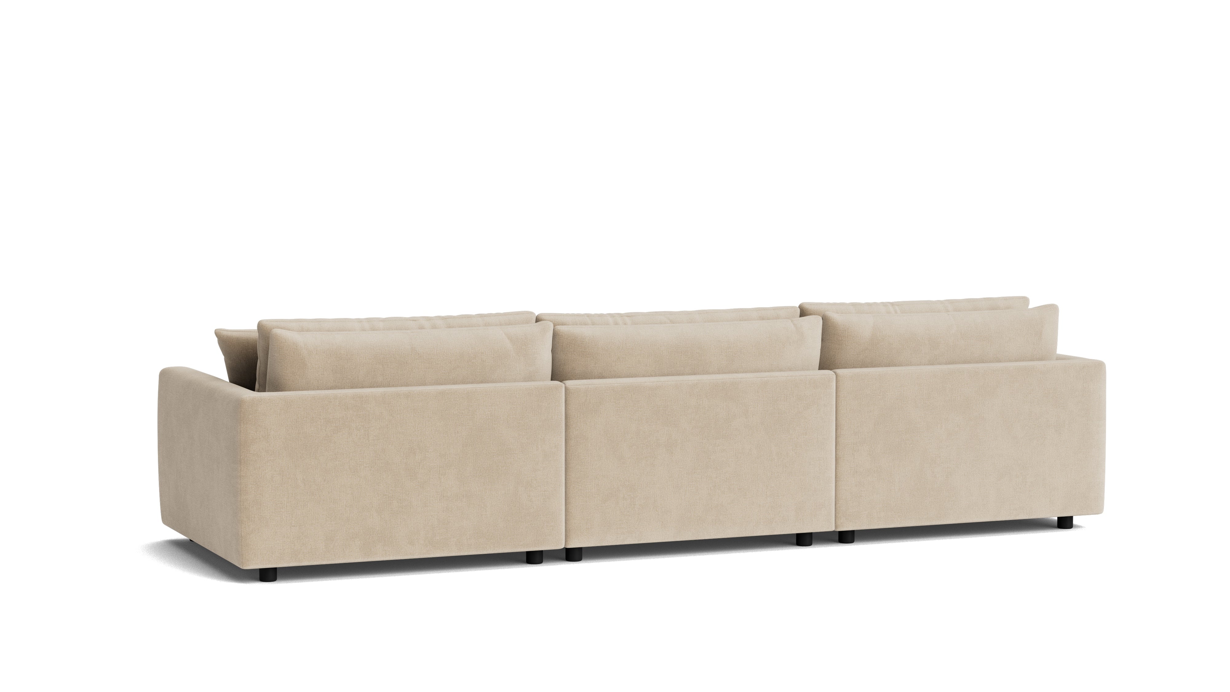 Soft Spot 3-Piece Modular Sectional Left, Cashew