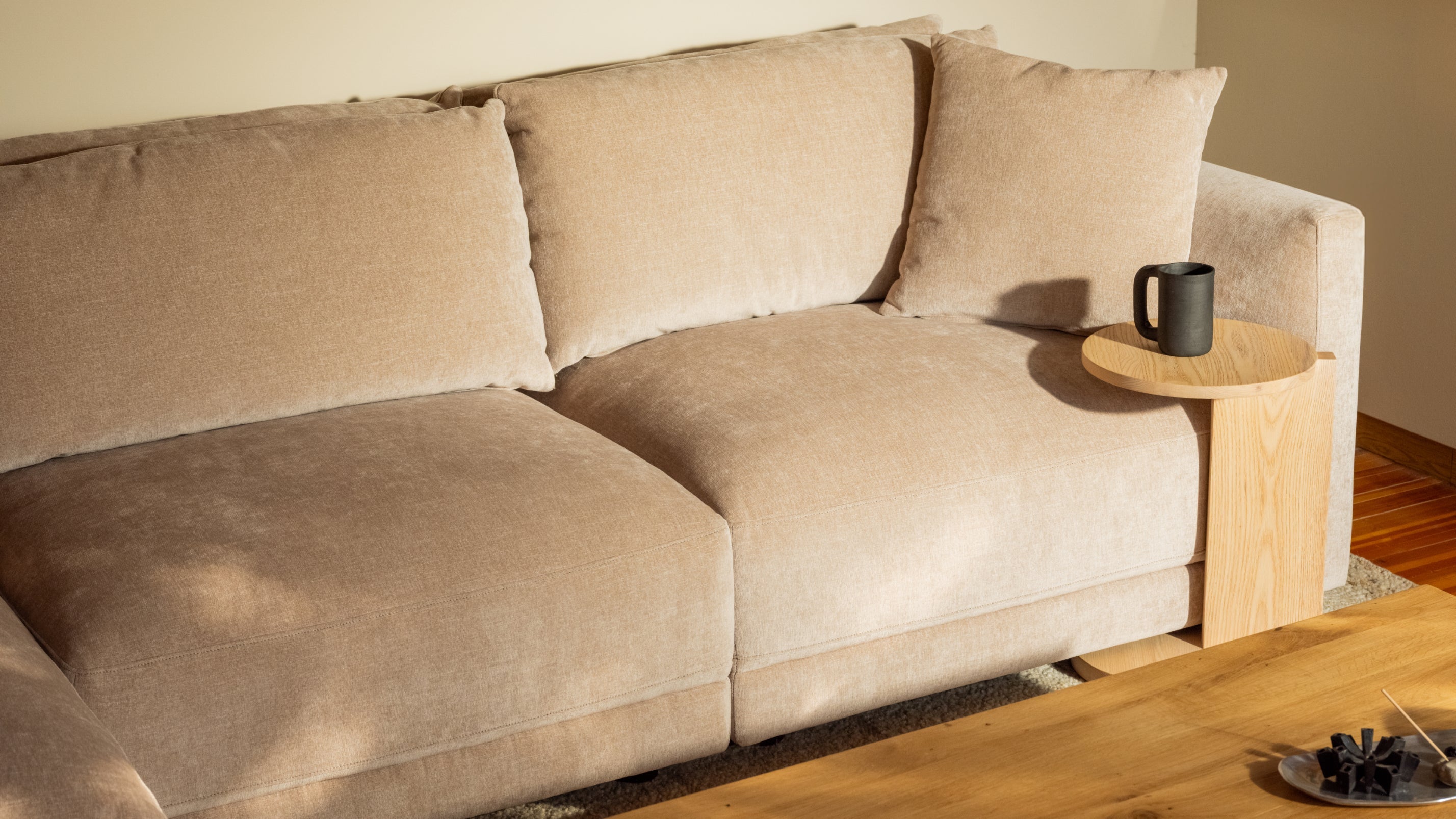 Soft Spot 3-Piece Modular Sectional Left, Cashew