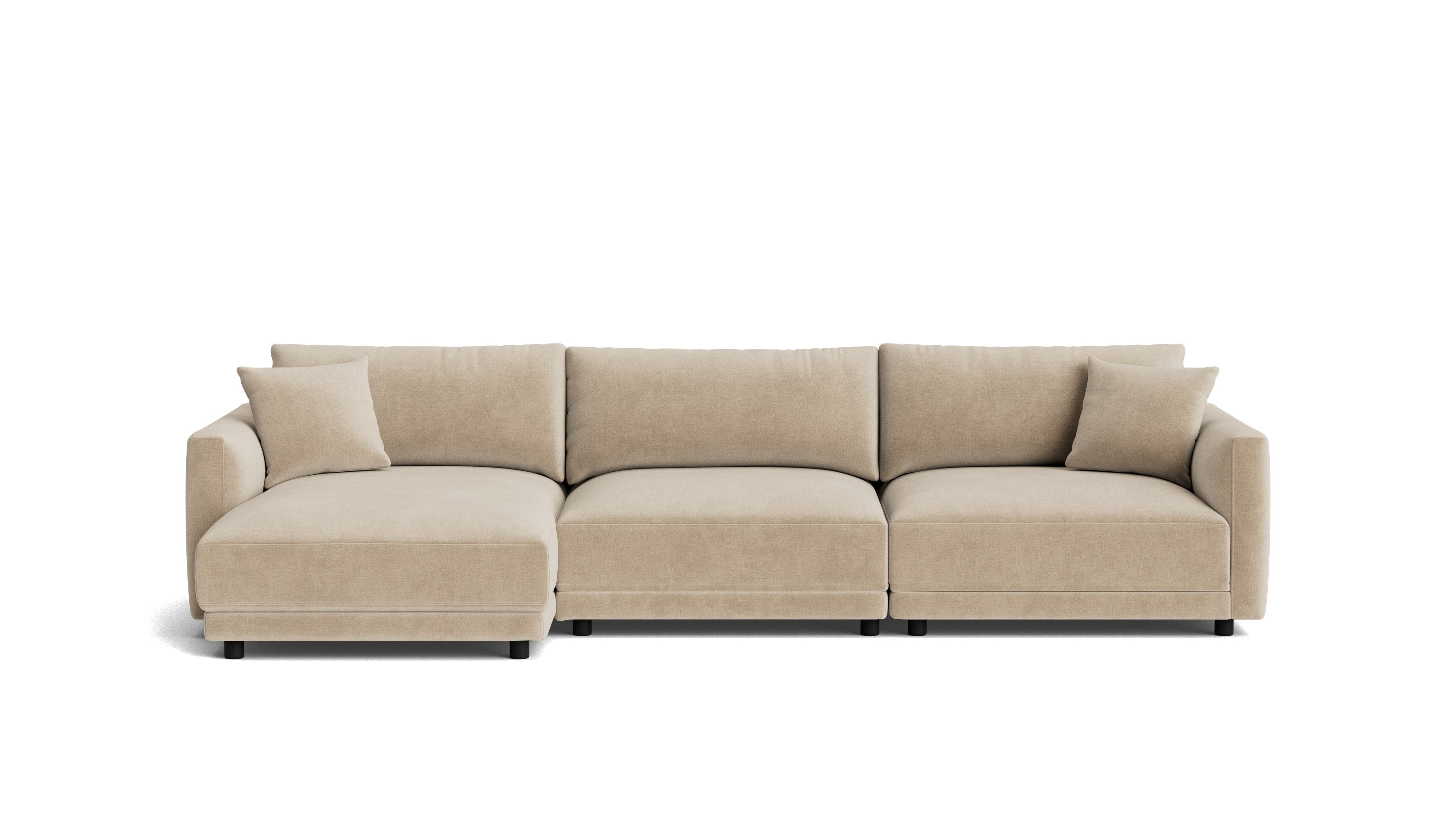 Soft Spot 3-Piece Modular Sectional Left, Cashew