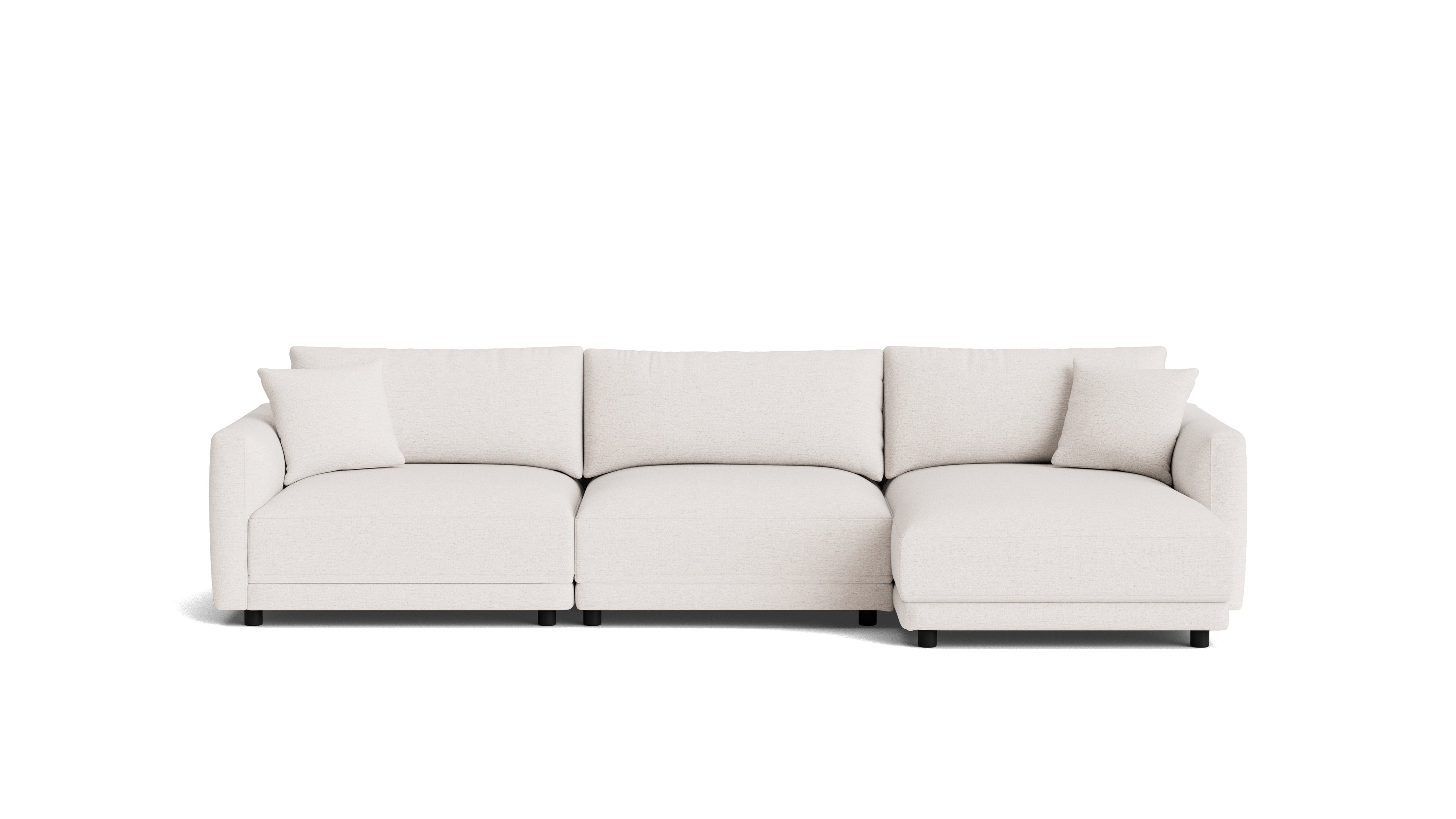 Soft Spot 3-Piece Modular Sectional Right, Nomad Snow