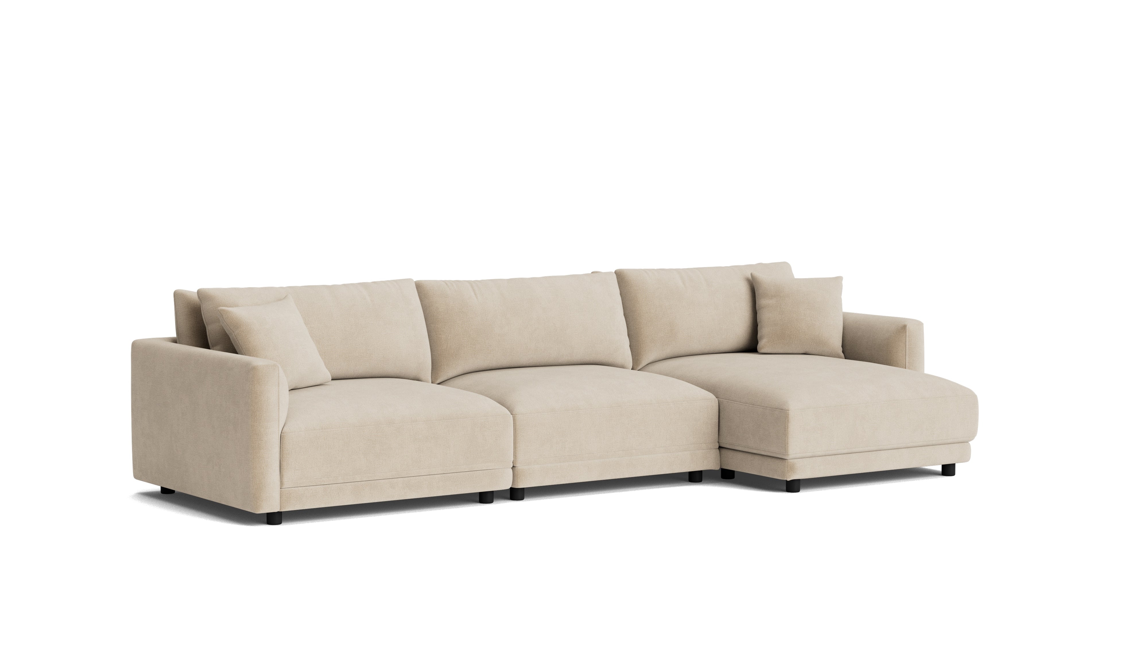 Soft Spot 3-Piece Modular Sectional Right, Cashew