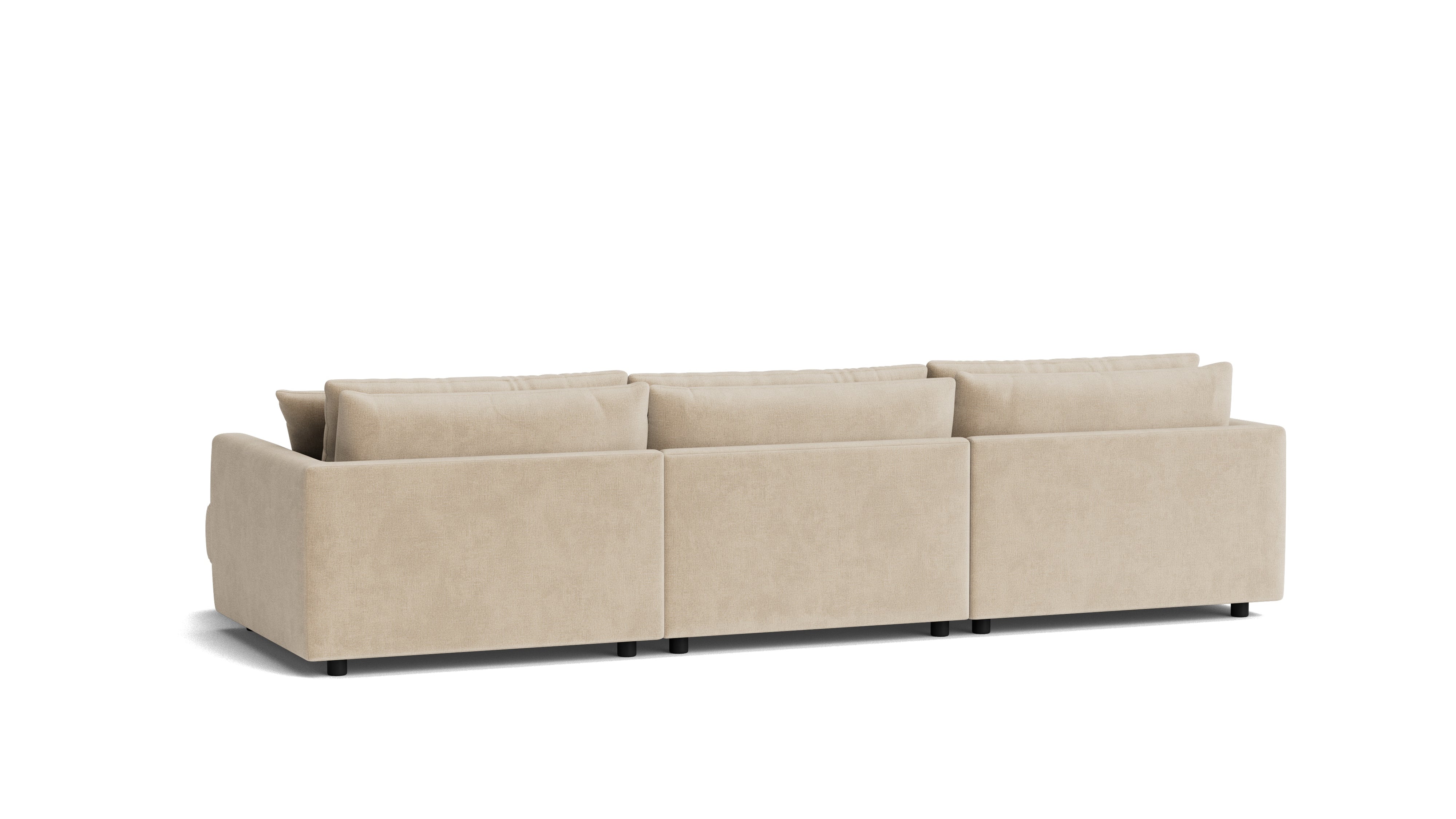 Soft Spot 3-Piece Modular Sectional Right, Cashew