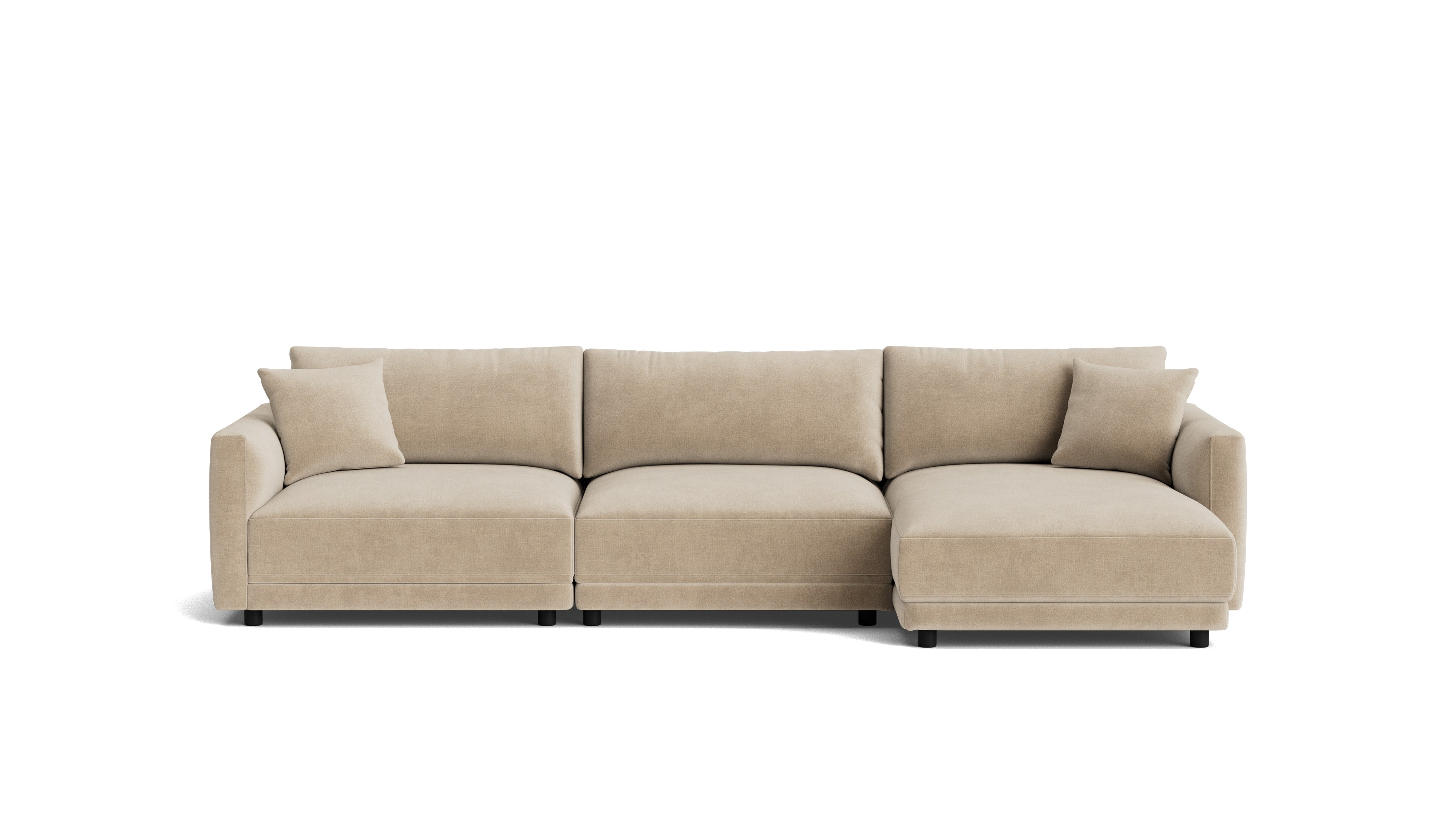 Soft Spot 3-Piece Modular Sectional Right, Cashew