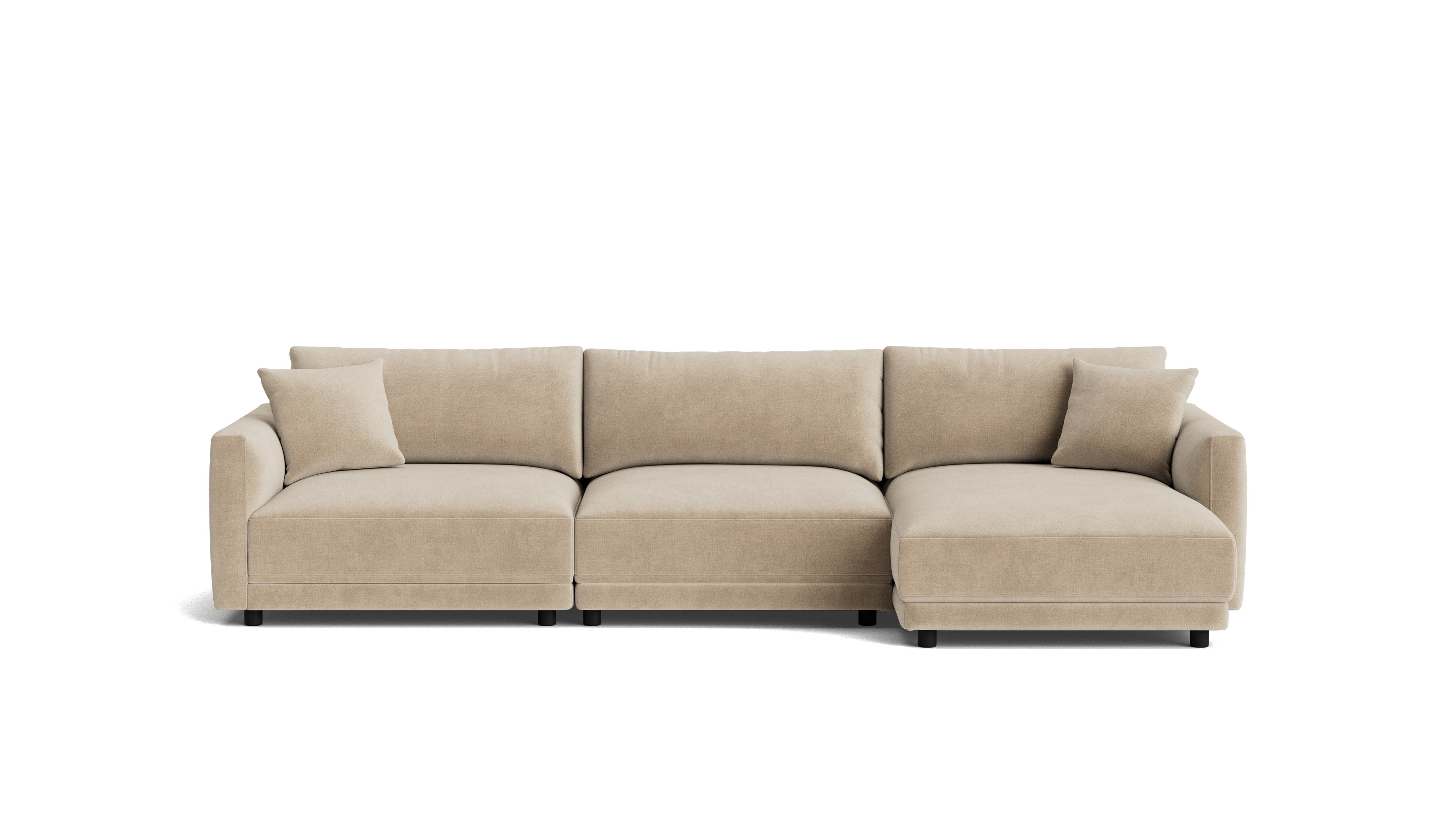 Soft Spot 3-Piece Modular Sectional Right, Cashew
