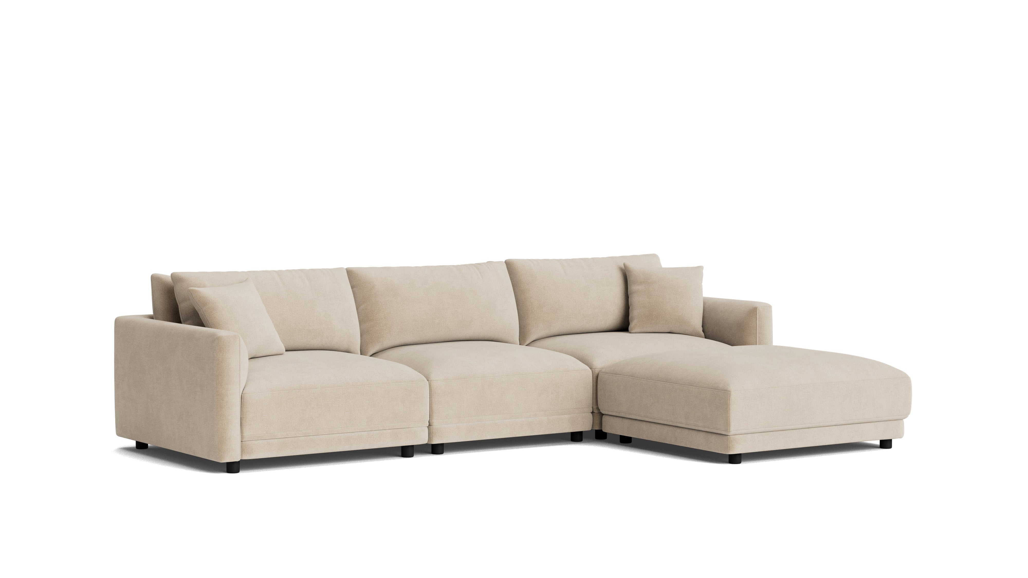 Soft Spot 4-Piece Modular Sectional, Cashew