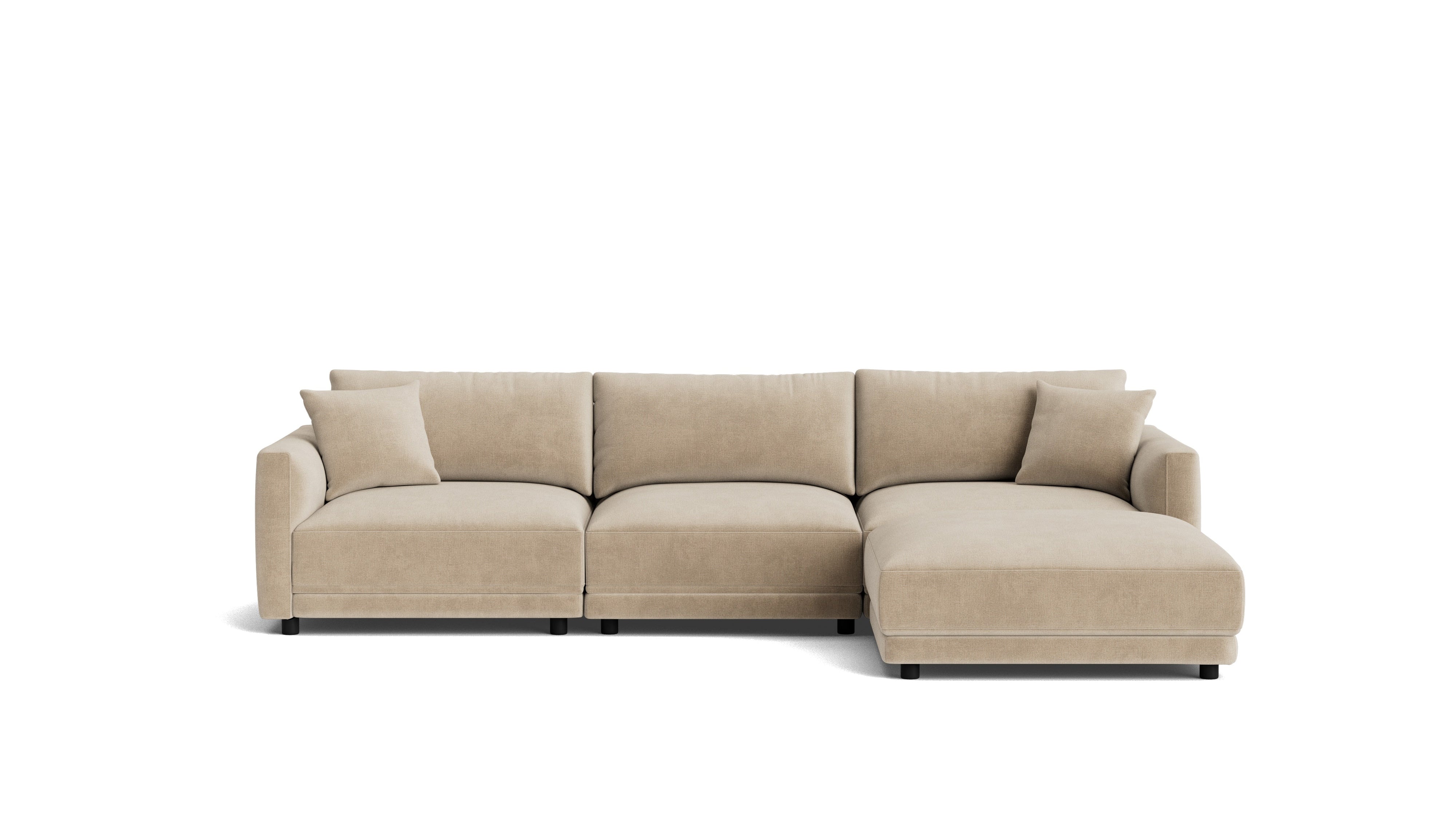 Soft Spot 4-Piece Modular Sectional, Cashew
