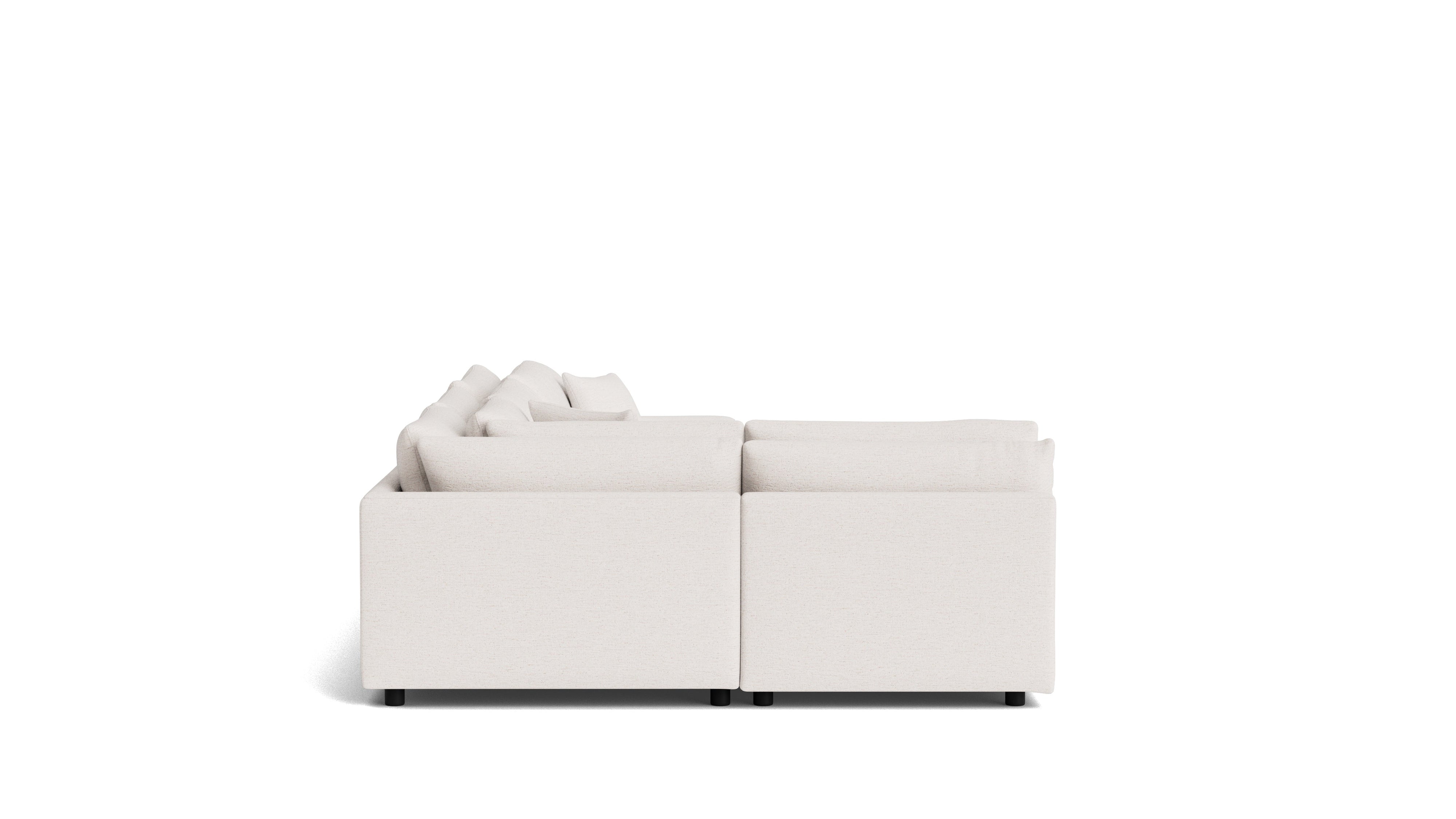 Soft Spot 4-Piece Modular Sectional Left, Nomad Snow
