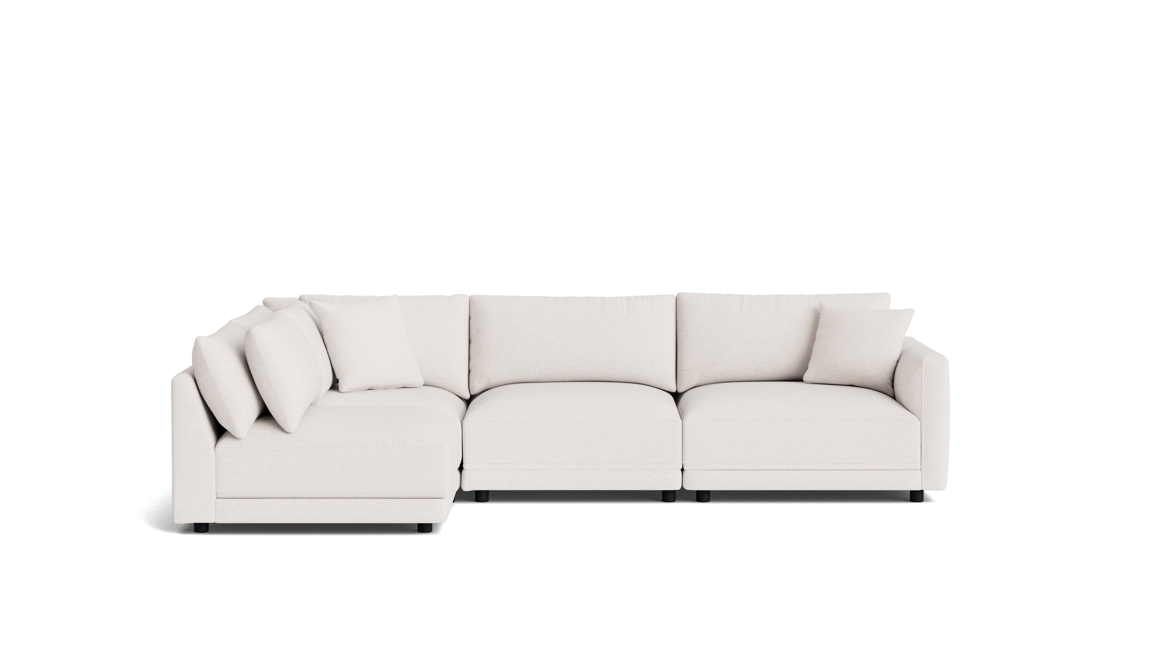 Soft Spot 4-Piece Modular Sectional Left, Nomad Snow