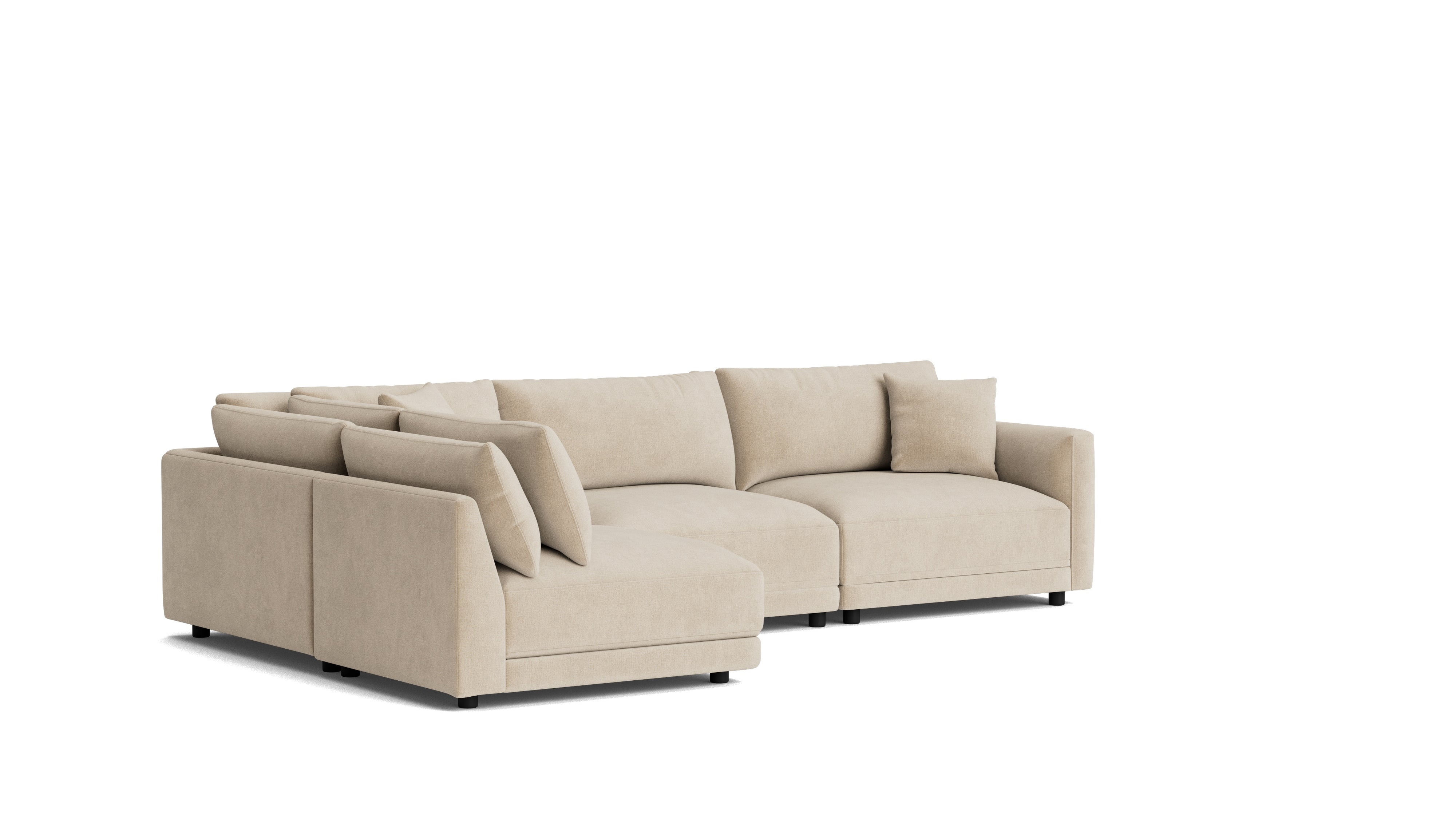 Soft Spot 4-Piece Modular Sectional Left, Cashew