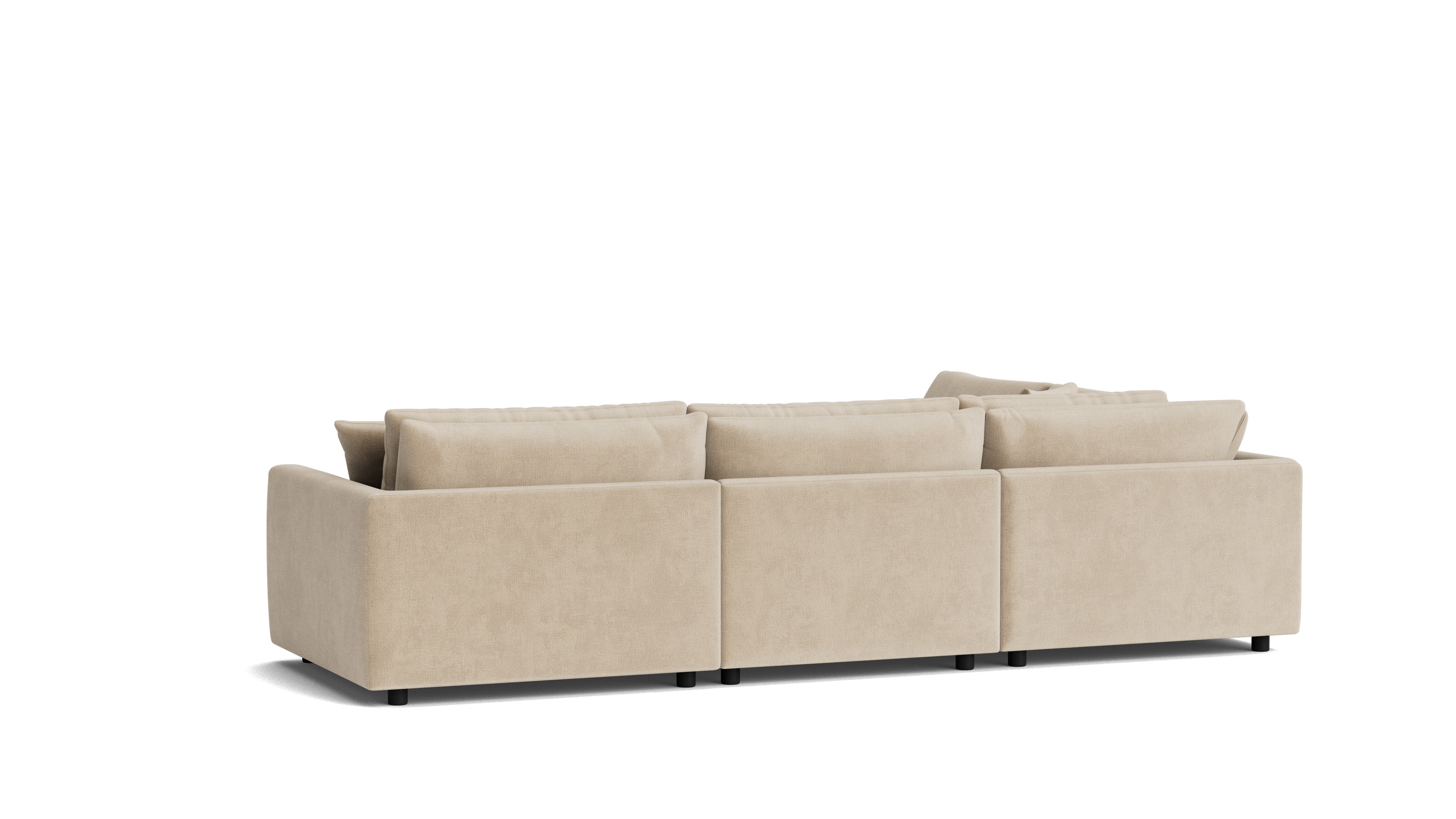 Soft Spot 4-Piece Modular Sectional Left, Cashew