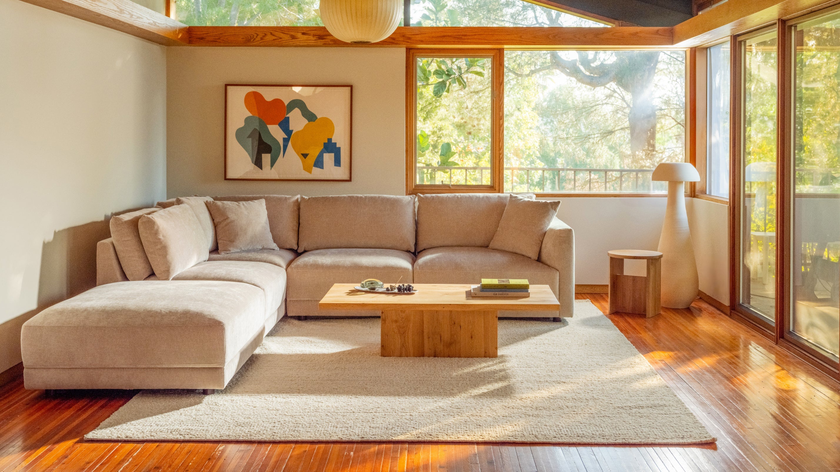 Soft Spot 4-Piece Modular Sectional Left, Cashew