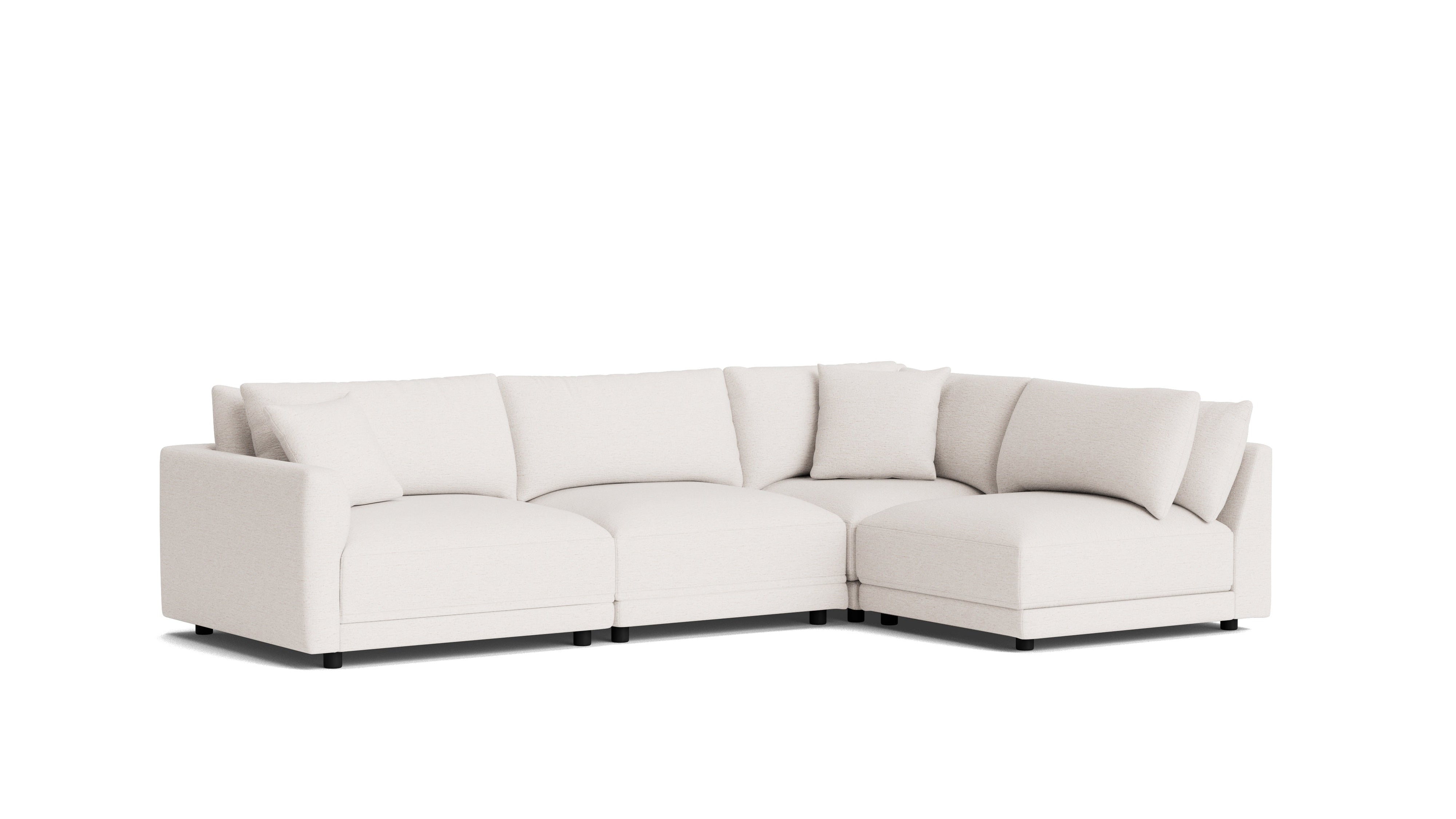 Soft Spot 4-Piece Modular Sectional Right, Nomad Snow