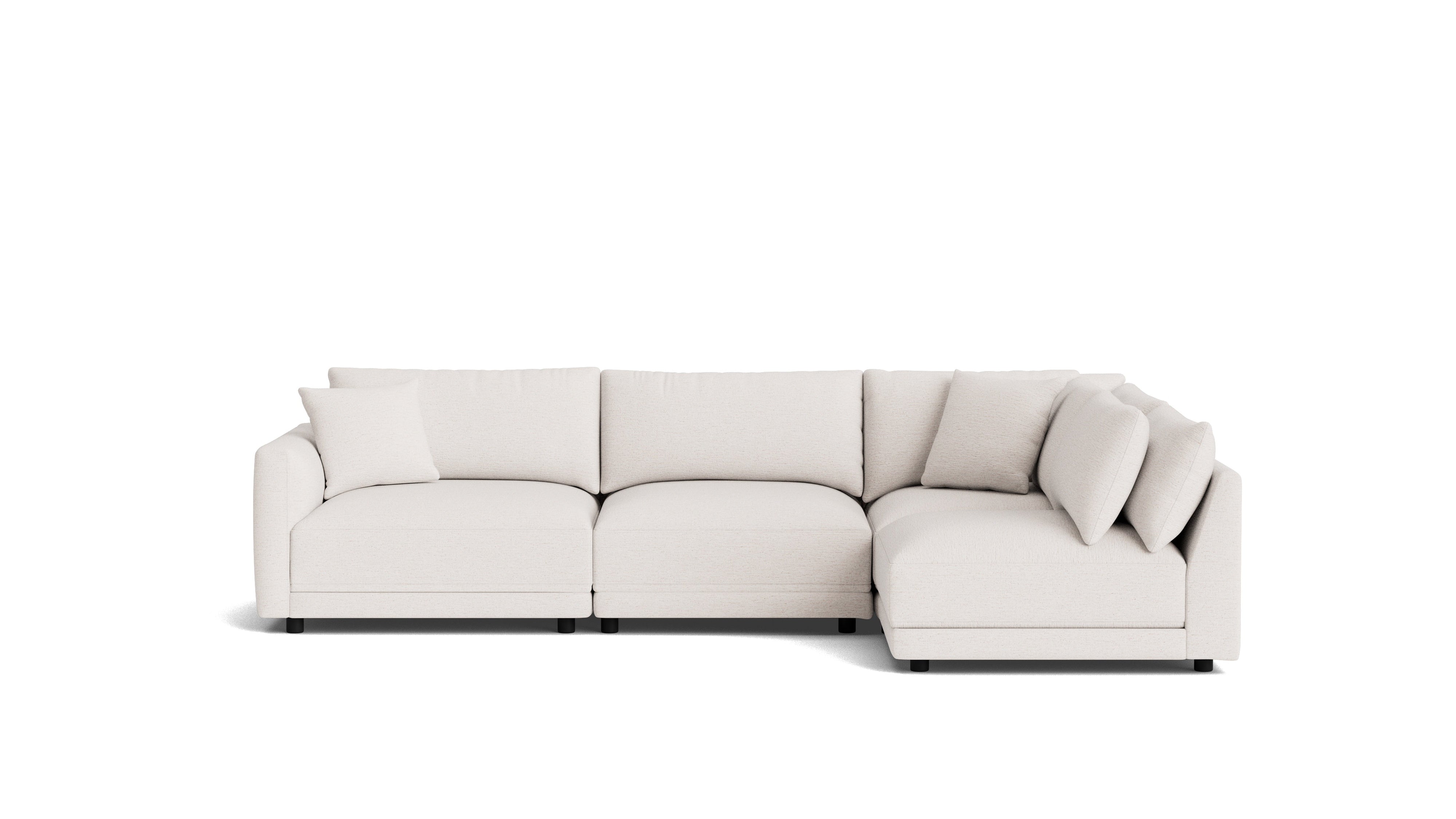 Soft Spot 4-Piece Modular Sectional Right, Nomad Snow