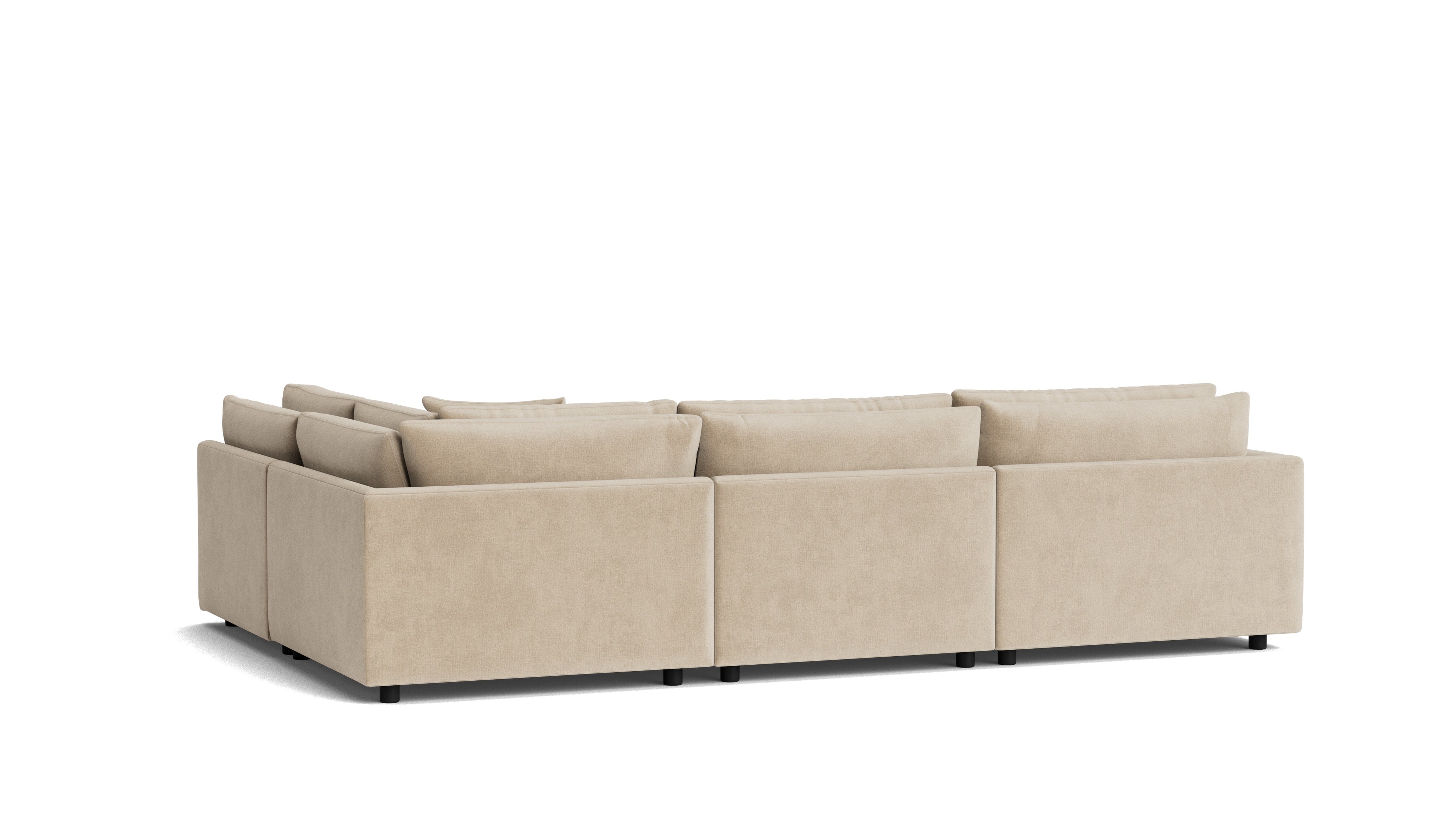 Soft Spot 4-Piece Modular Sectional Right, Cashew