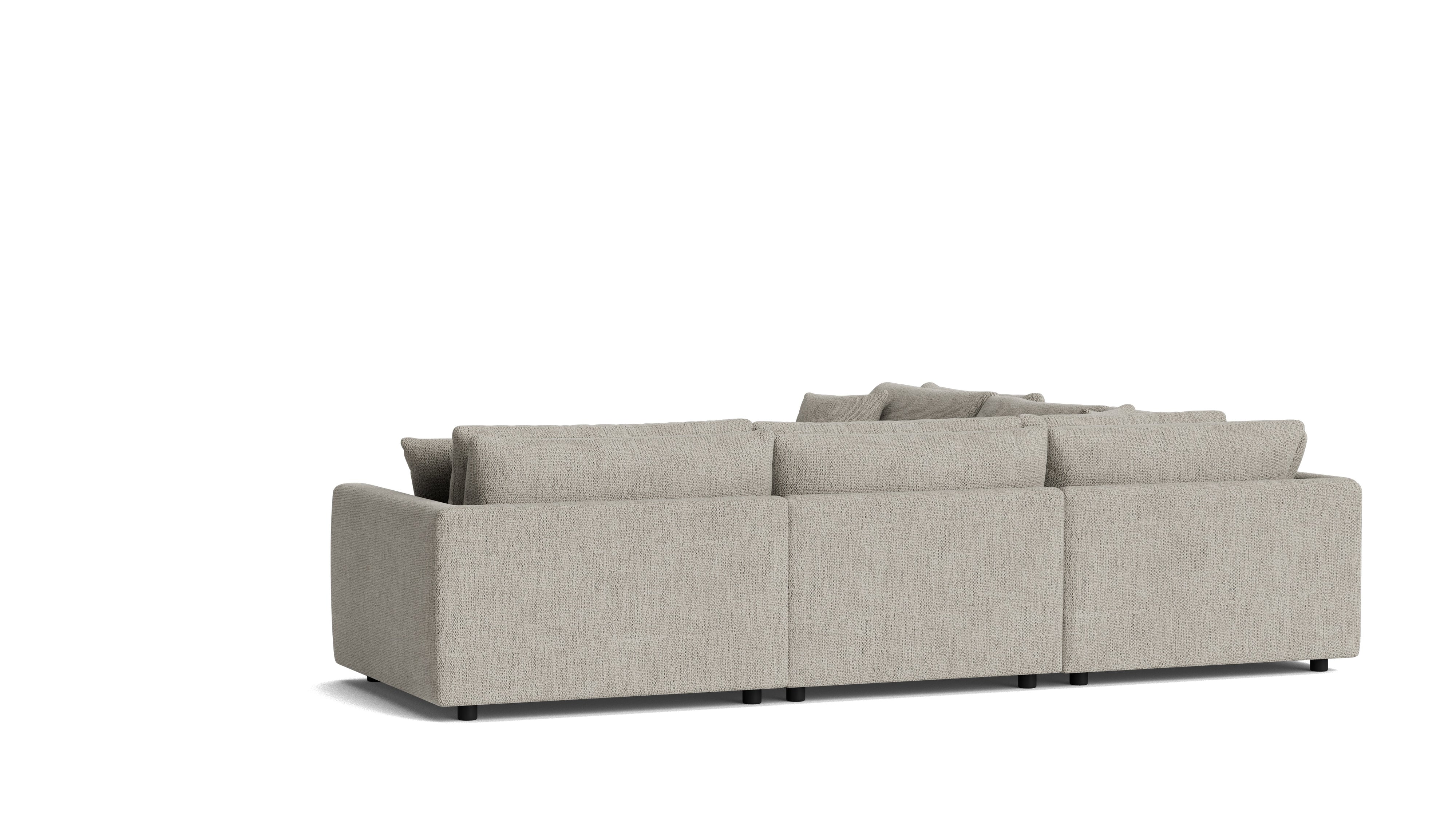Soft Spot 5-Piece Modular Sectional Closed, Oatmeal