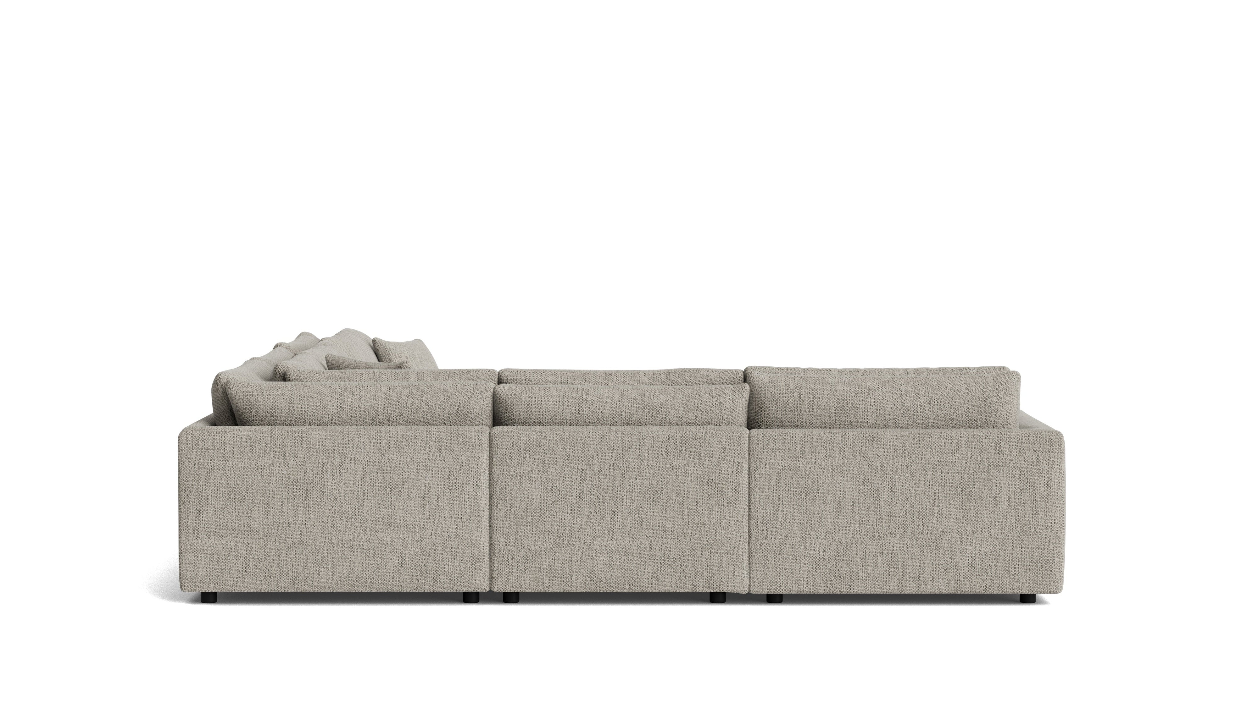 Soft Spot 5-Piece Modular Sectional Closed, Oatmeal