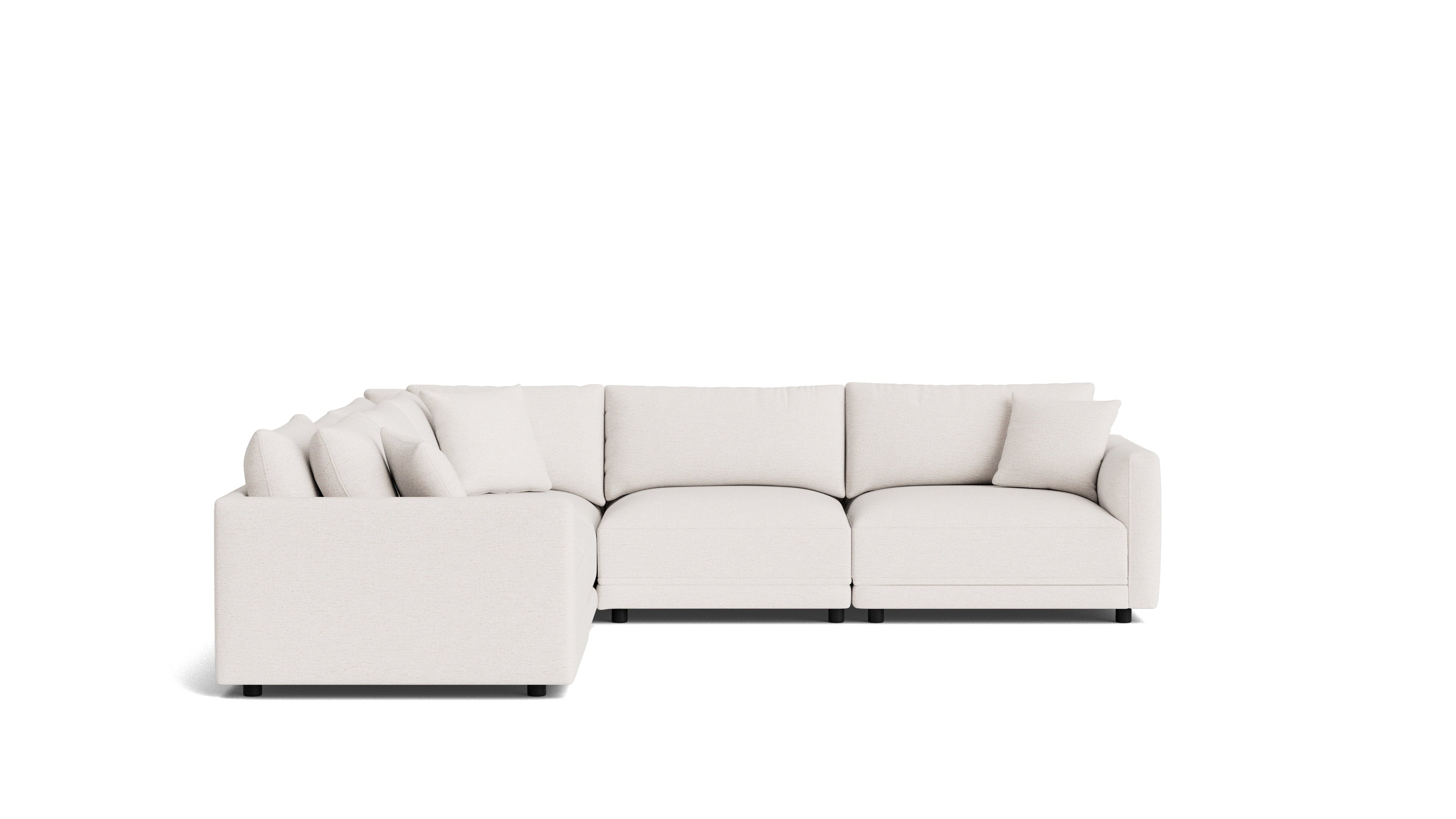 Soft Spot 5-Piece Modular Sectional Closed, Nomad Snow