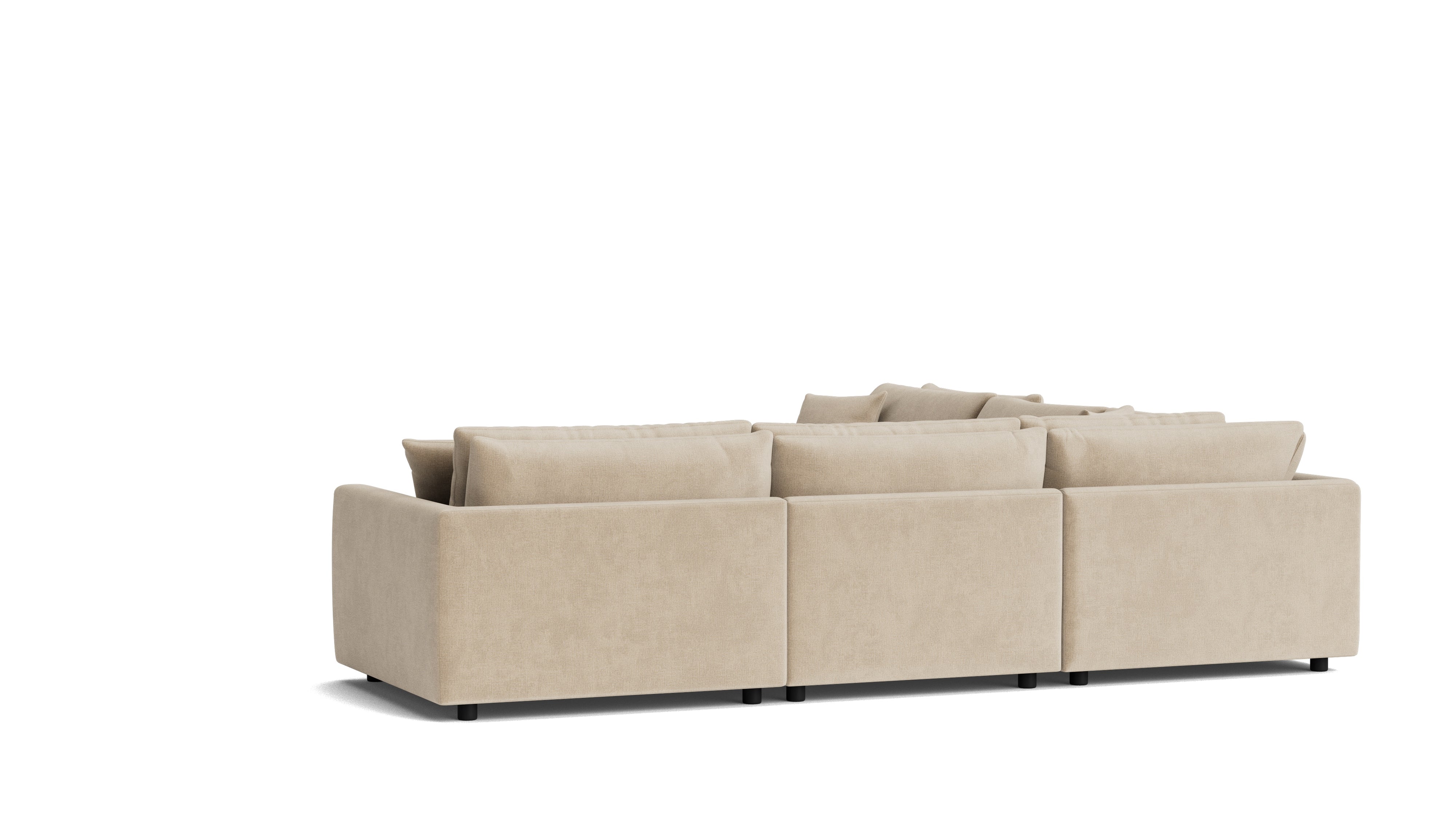 Soft Spot 5-Piece Modular Sectional Closed, Cashew