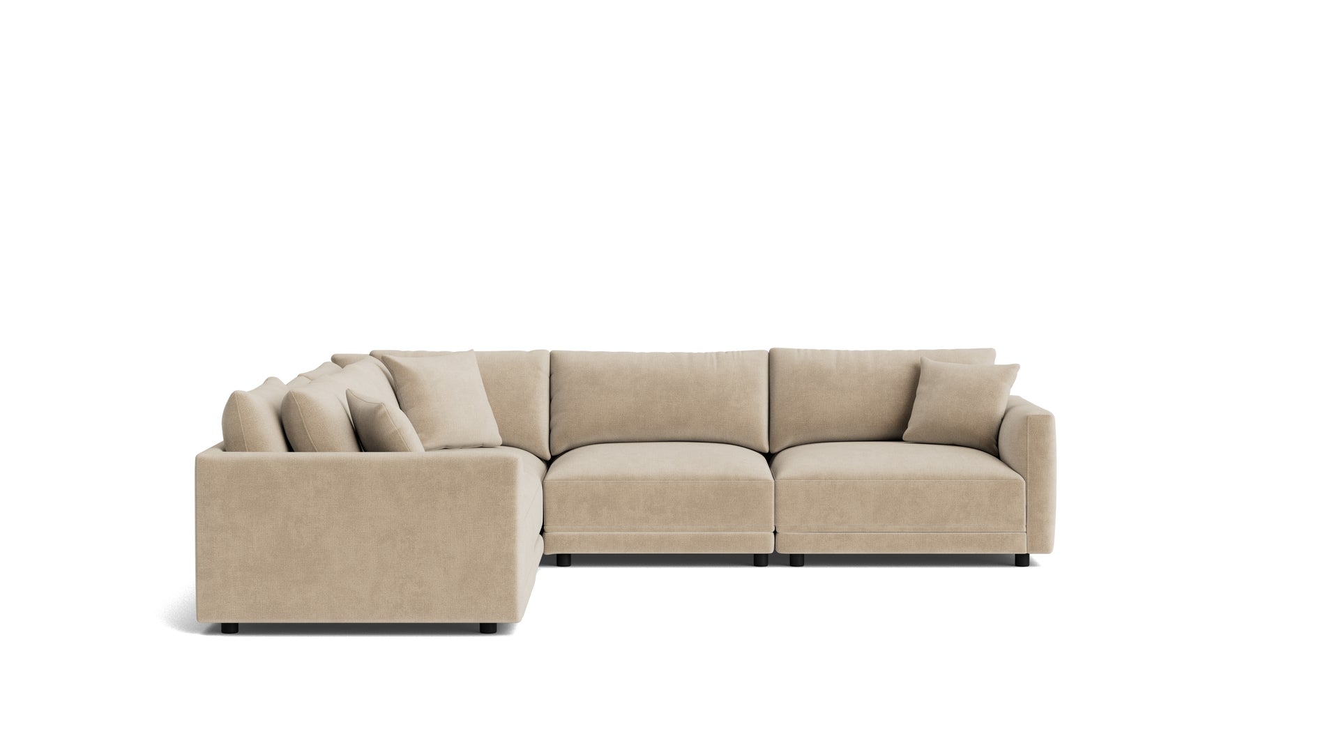 Soft Spot 5-Piece Modular Sectional Closed, Cashew_image