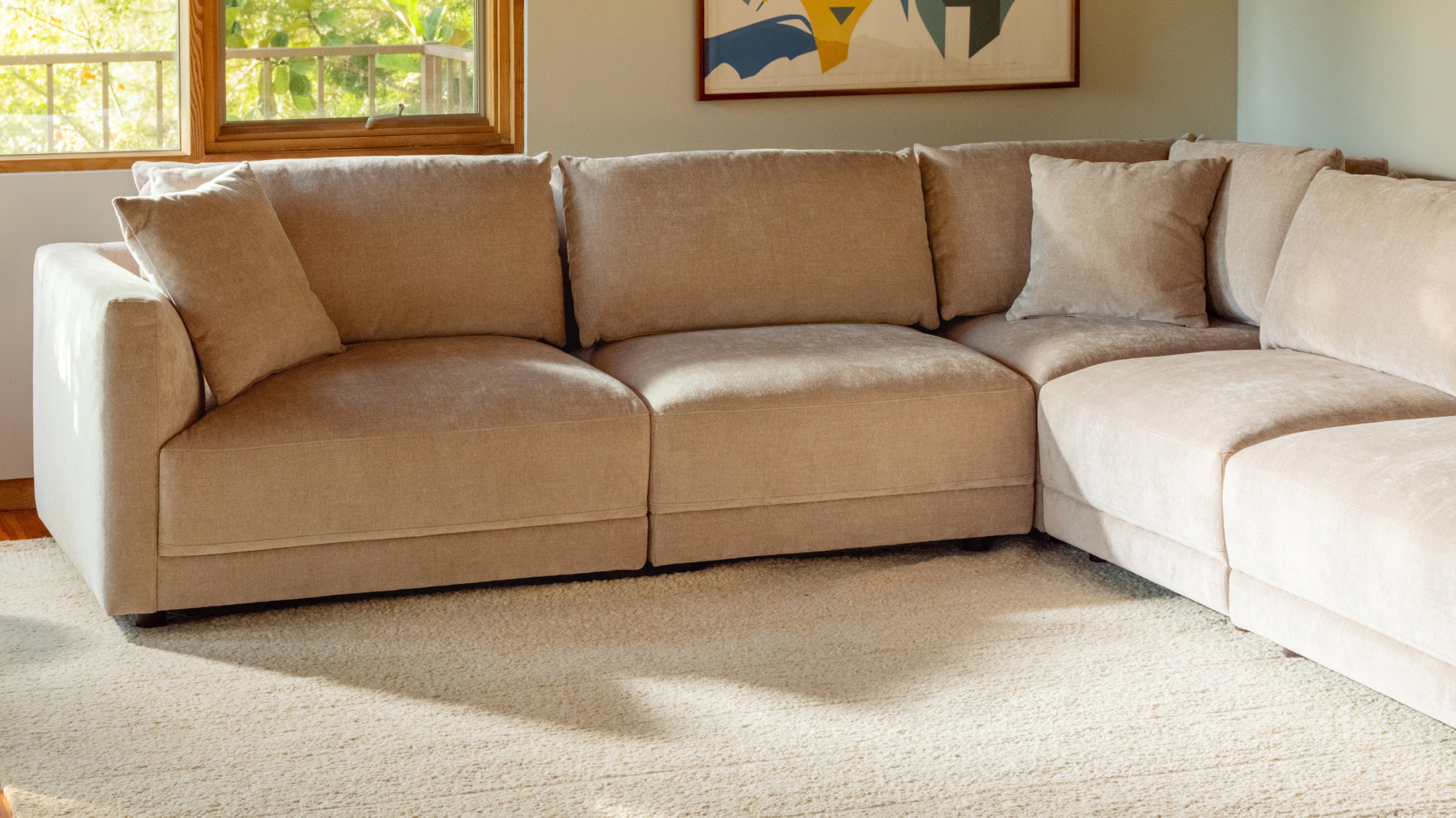 Soft Spot 5-Piece Modular Sectional Closed, Cashew