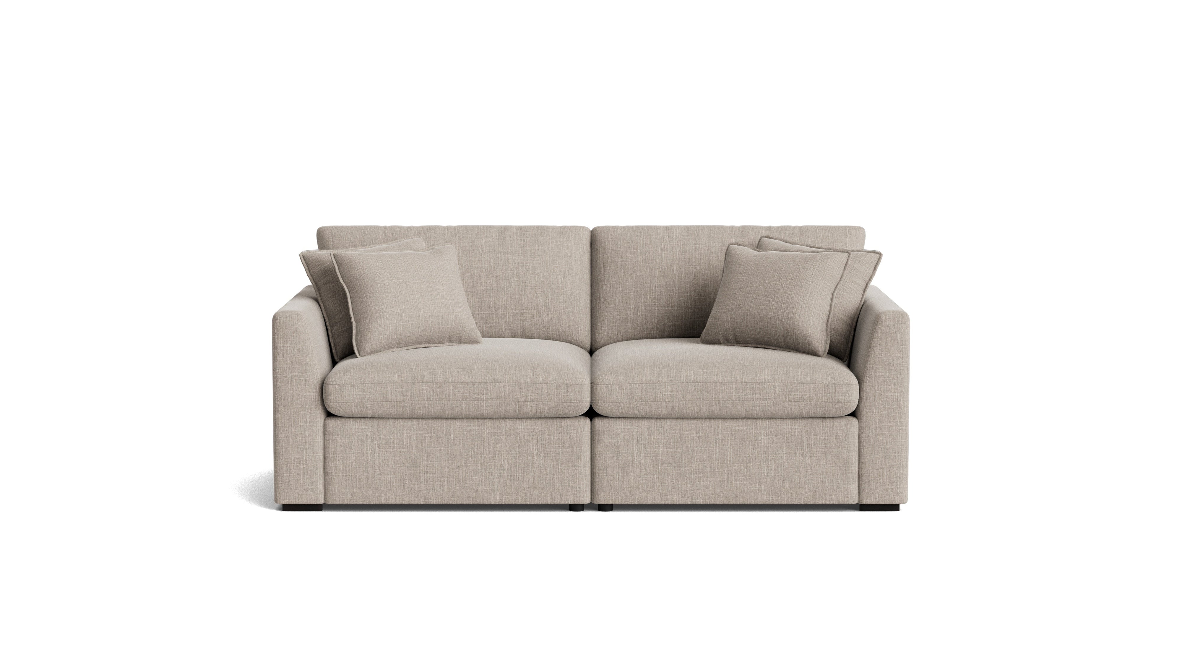 Lift Off Power Recliner 2-Piece Modular Sofa, Light Pebble
