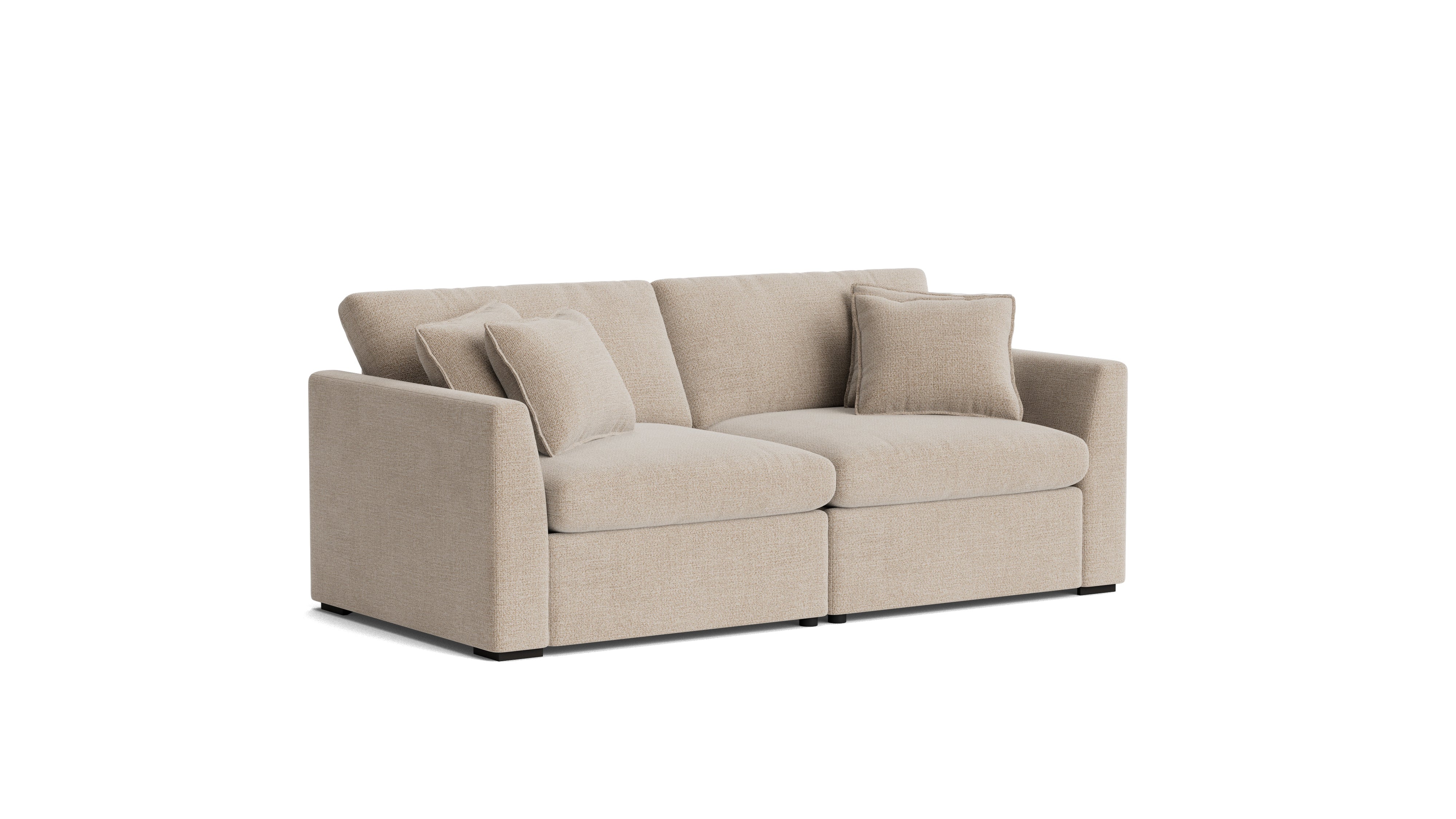 Lift Off Power Recliner 2-Piece Modular Sofa, Champagne