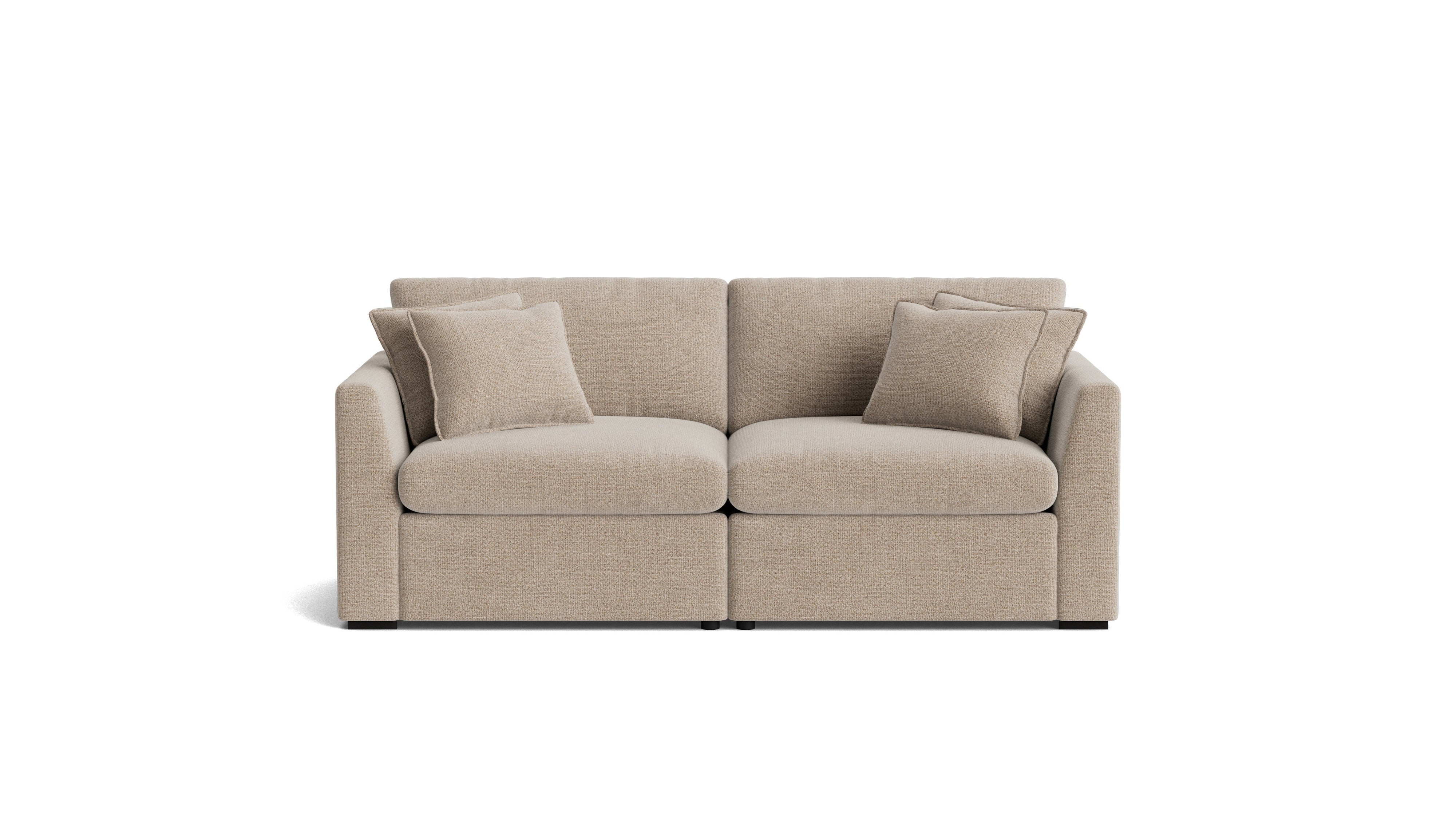 Lift Off Power Recliner 2-Piece Modular Sofa, Champagne