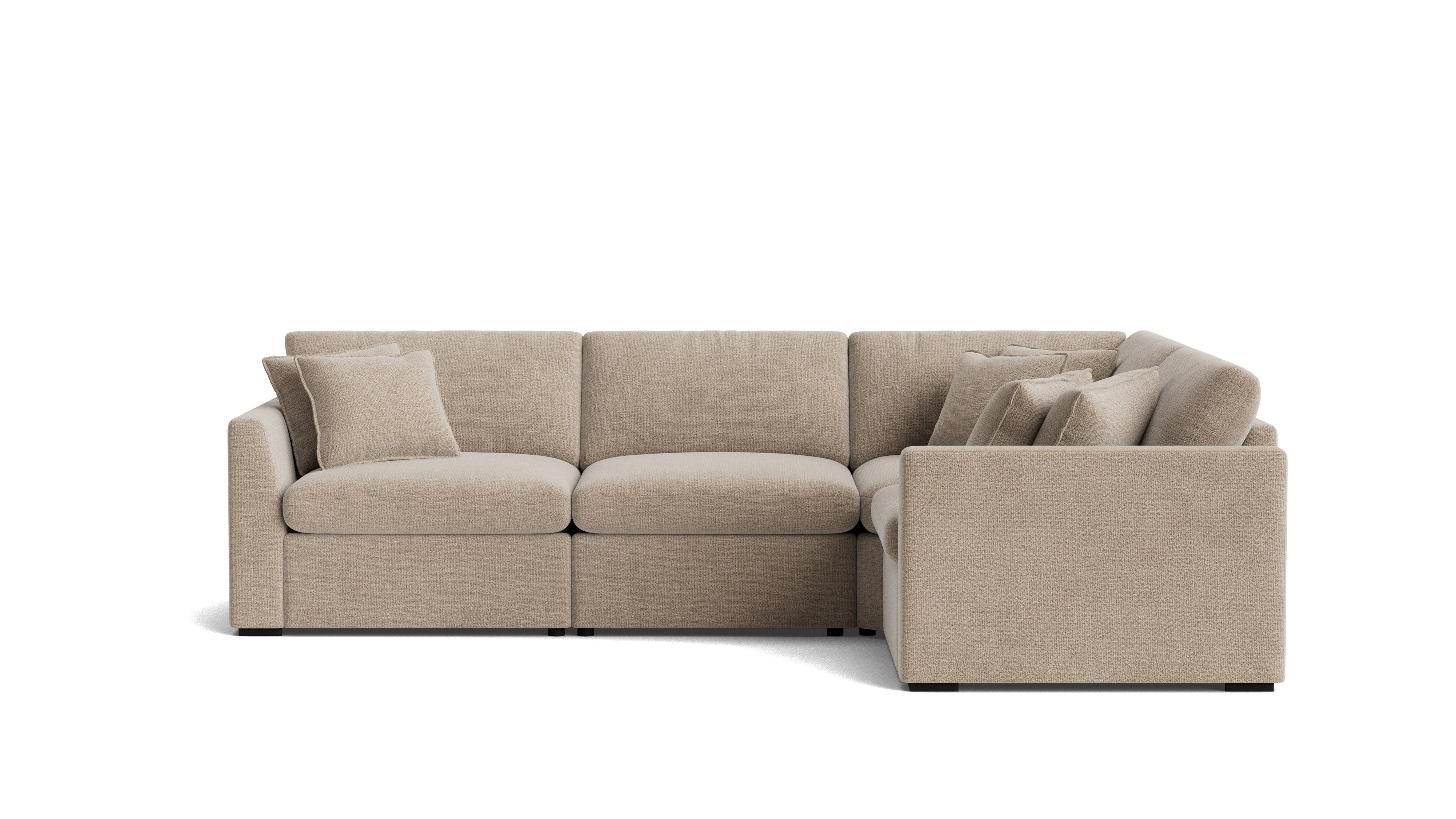 Lift Off Power Recliner 4-Piece Modular Sectional, Champagne