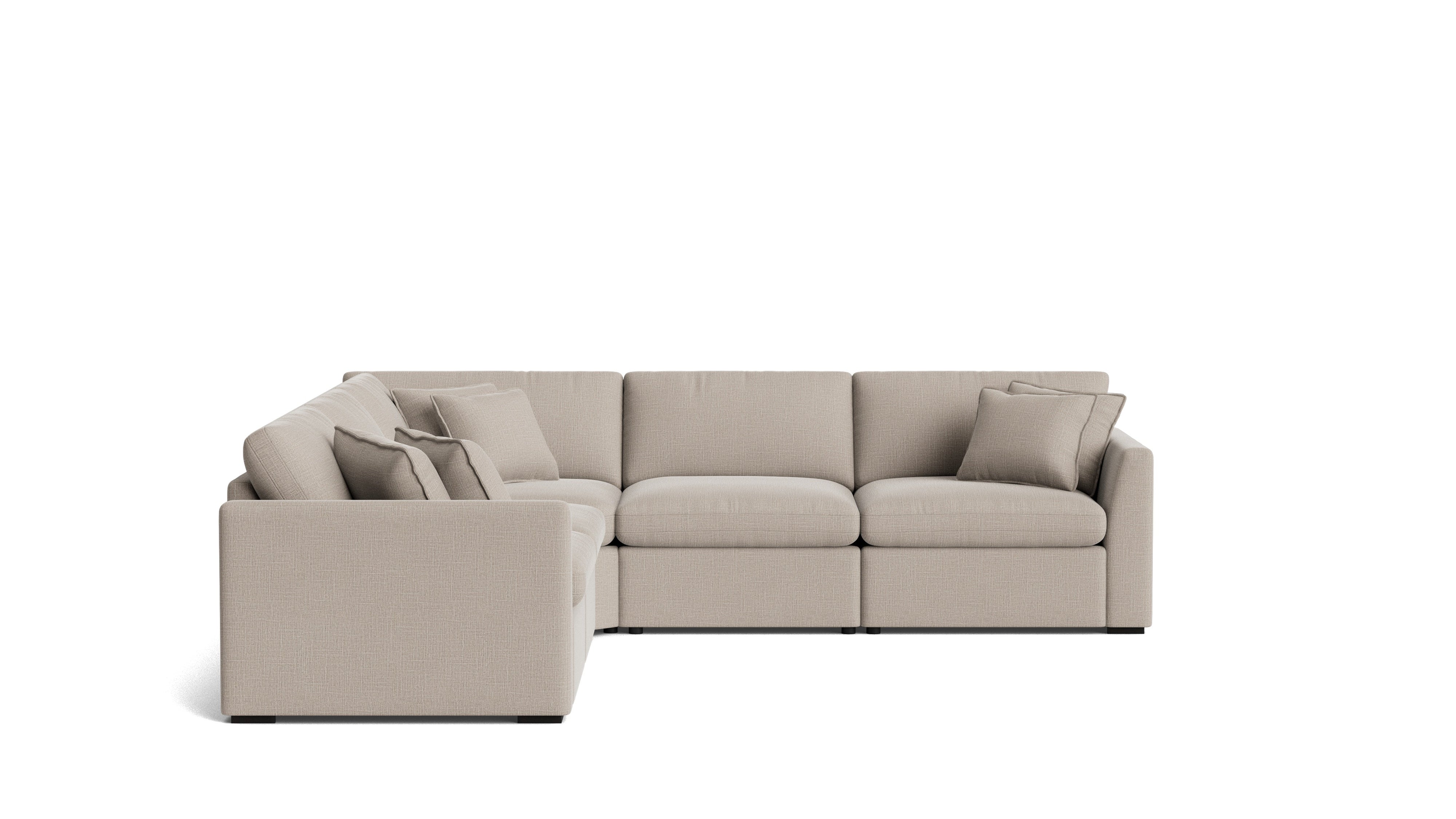 Lift Off Power Recliner 5-Piece Modular Sectional, Light Pebble