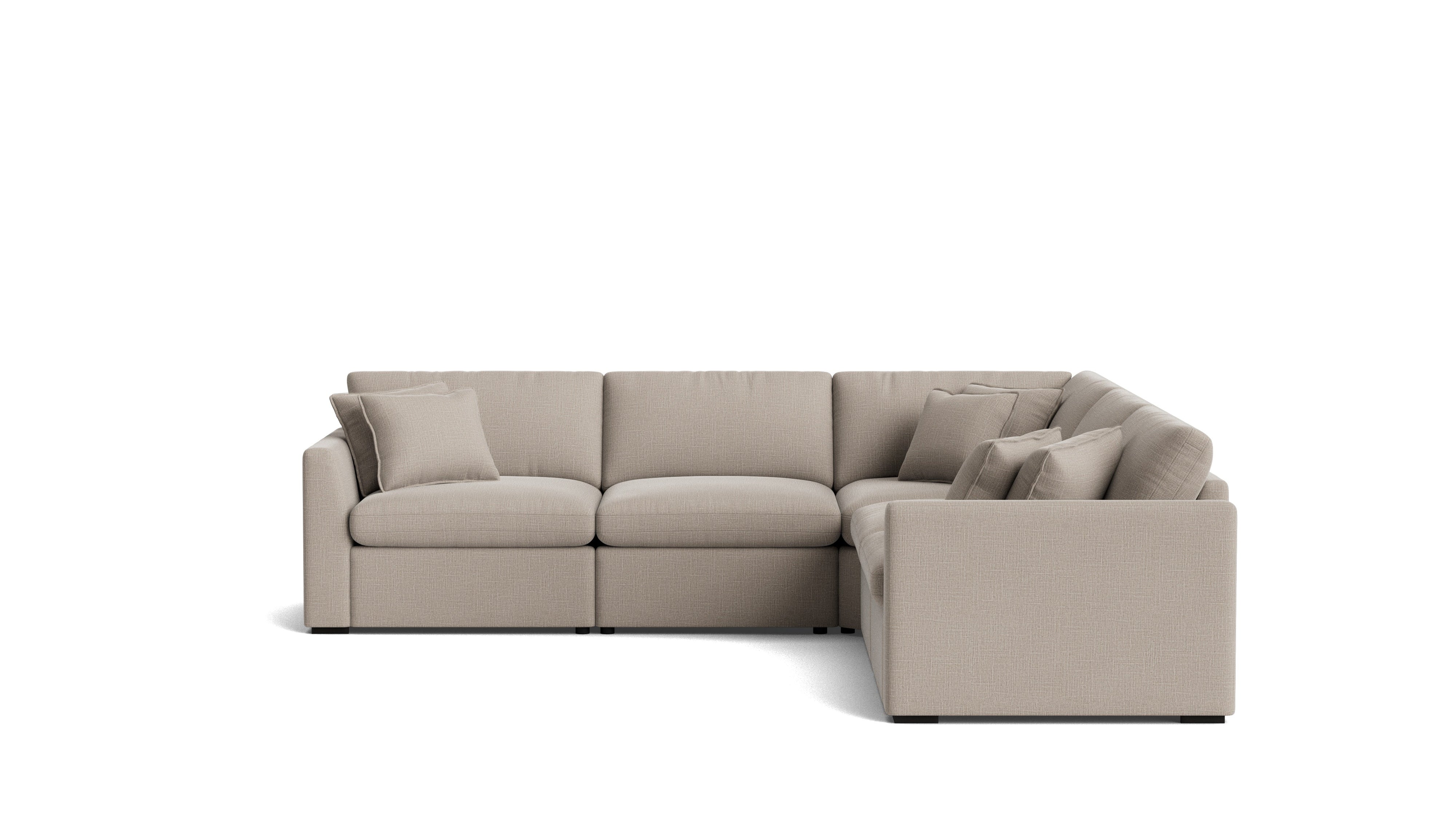 Lift Off Power Recliner 5-Piece Modular Sectional, Light Pebble