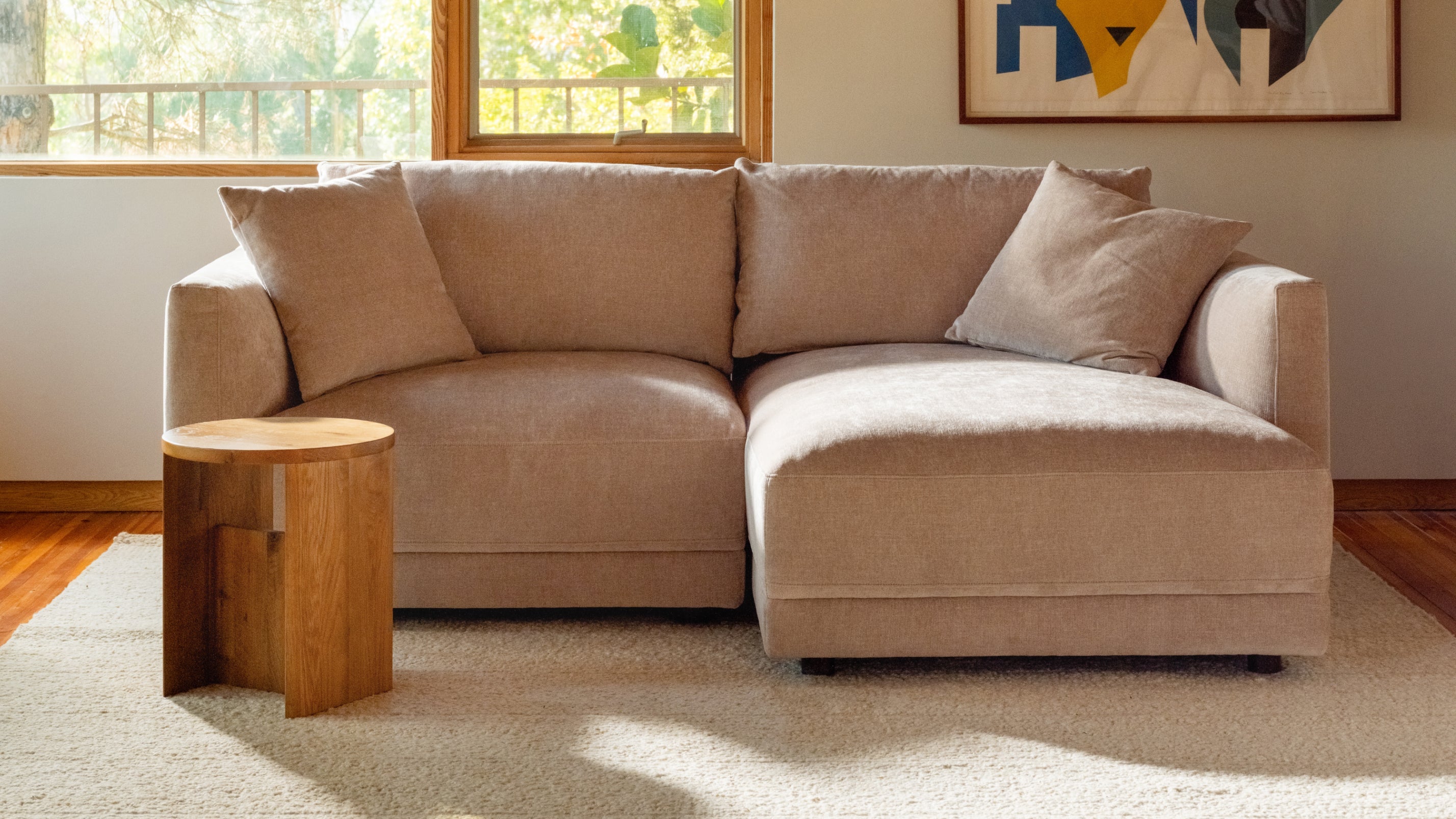 Soft Spot 2-Piece Modular Sectional Right, Cashew