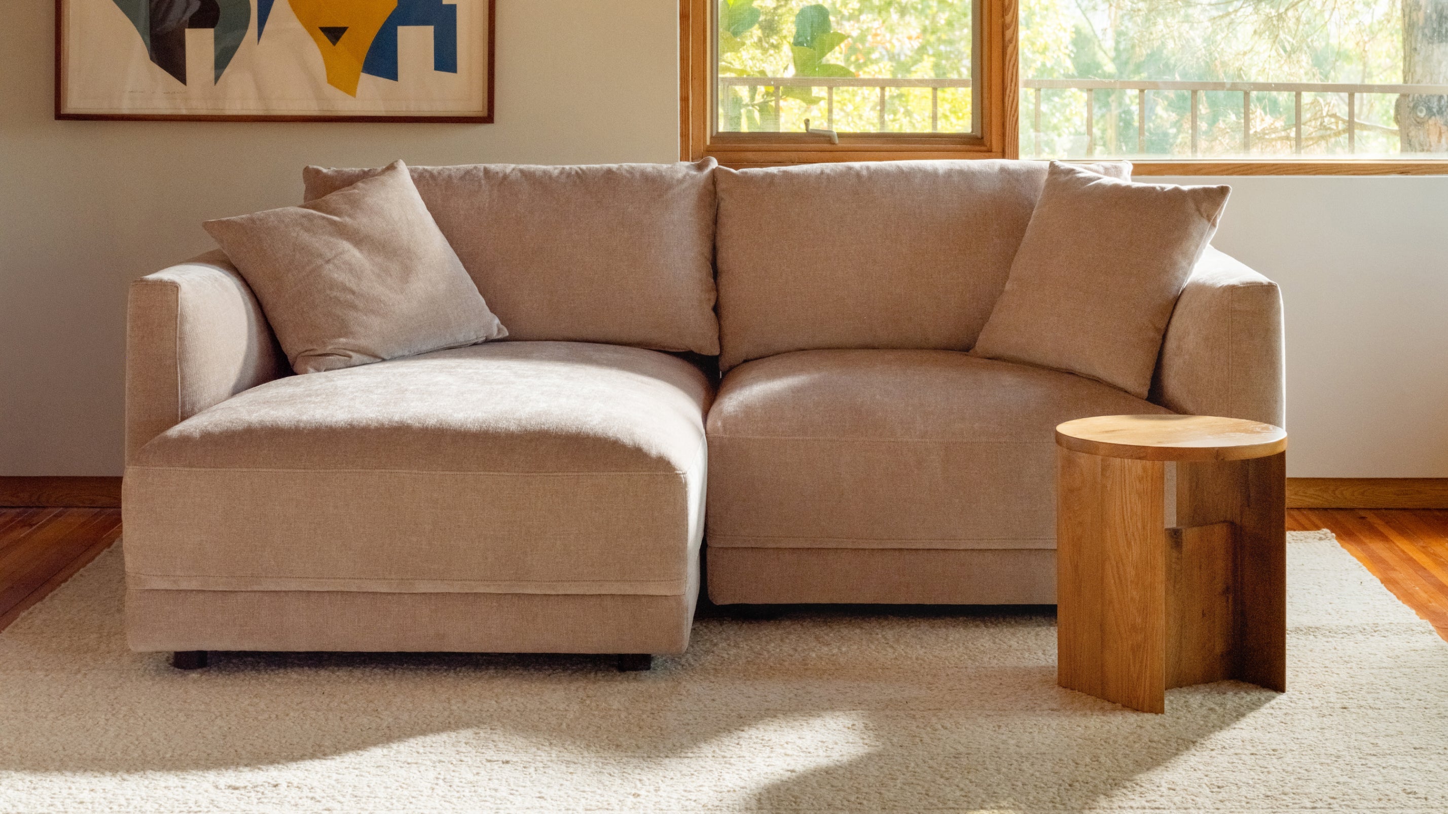Soft Spot 2-Piece Modular Sectional Left, Cashew